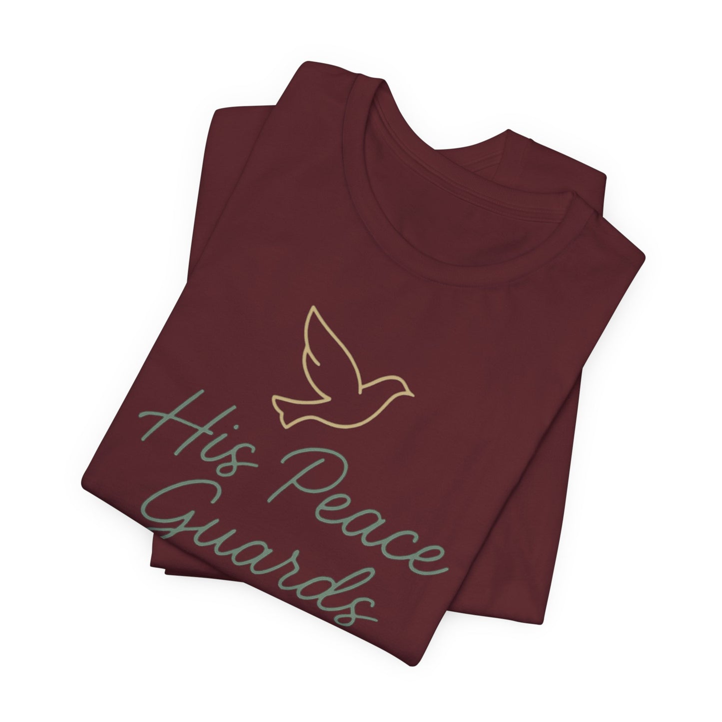 His Peace Guards My Heart Tee — Philippians 4:7 Christian Dove T-Shirt