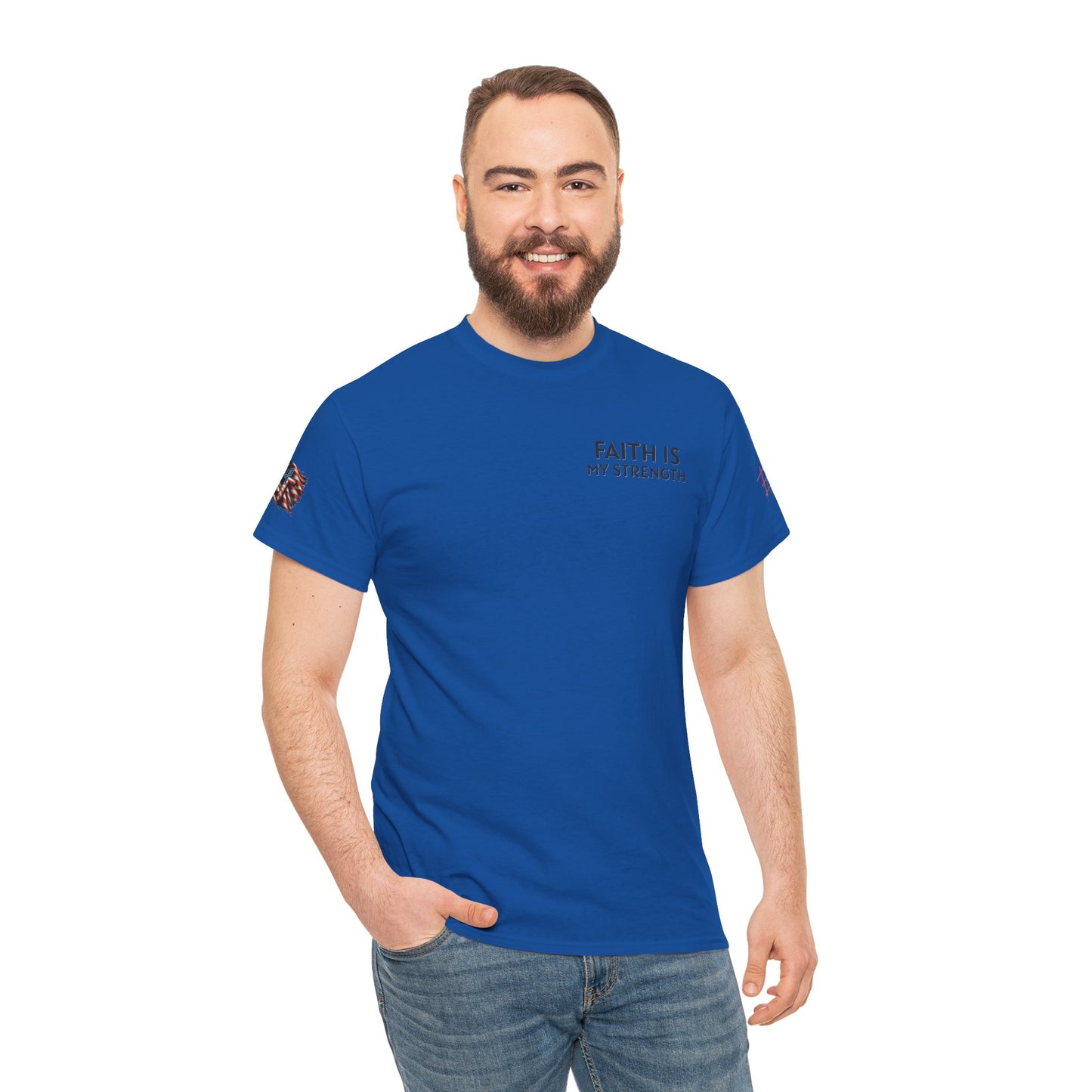 Christian Tee - Philippians 4:13 'Faith Is My Strength' (Copy)