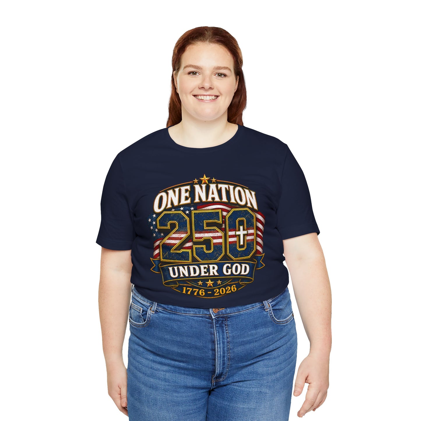 250th USA Independence T-Shirt — "One Nation Under God" 1776–2026 Patriotic Tee