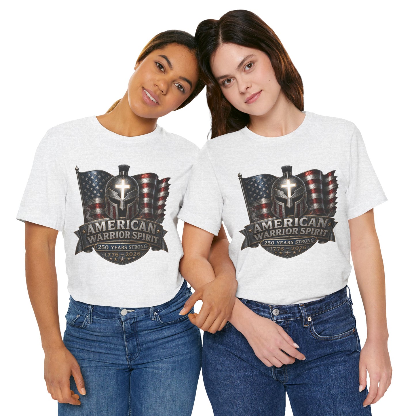 American Warrior Spirit T-Shirt – Patriotic 250 Years Strong Tee (1776–2026)