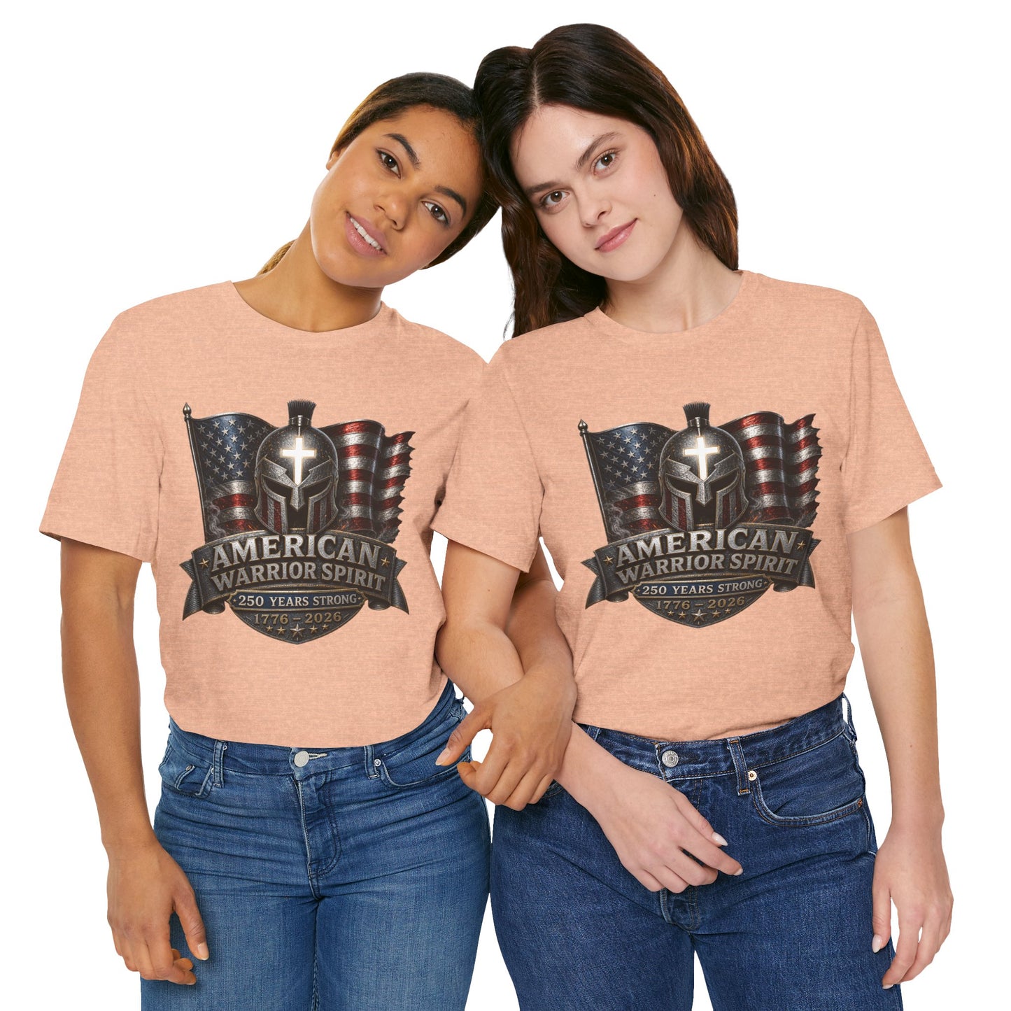 American Warrior Spirit T-Shirt – Patriotic 250 Years Strong Tee (1776–2026)