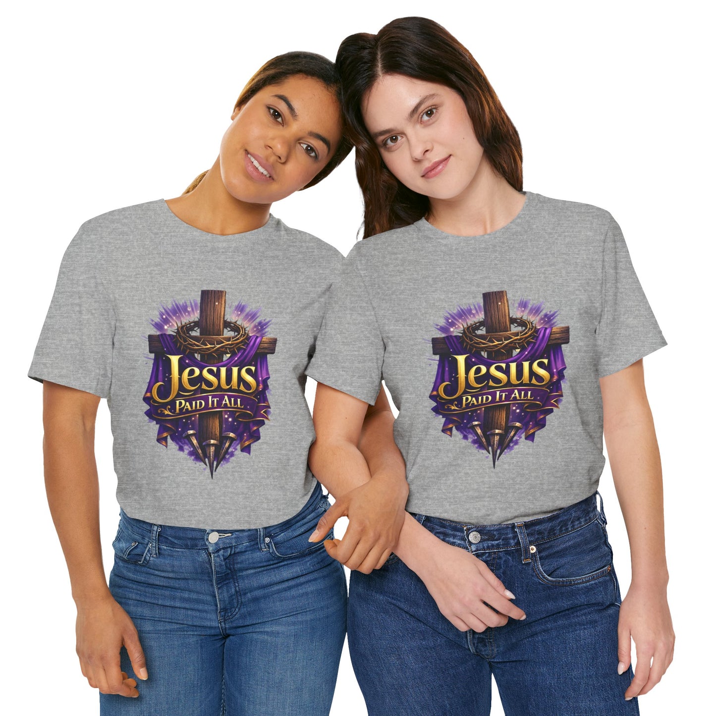 Jesus Paid It All Christian Cross Tee
