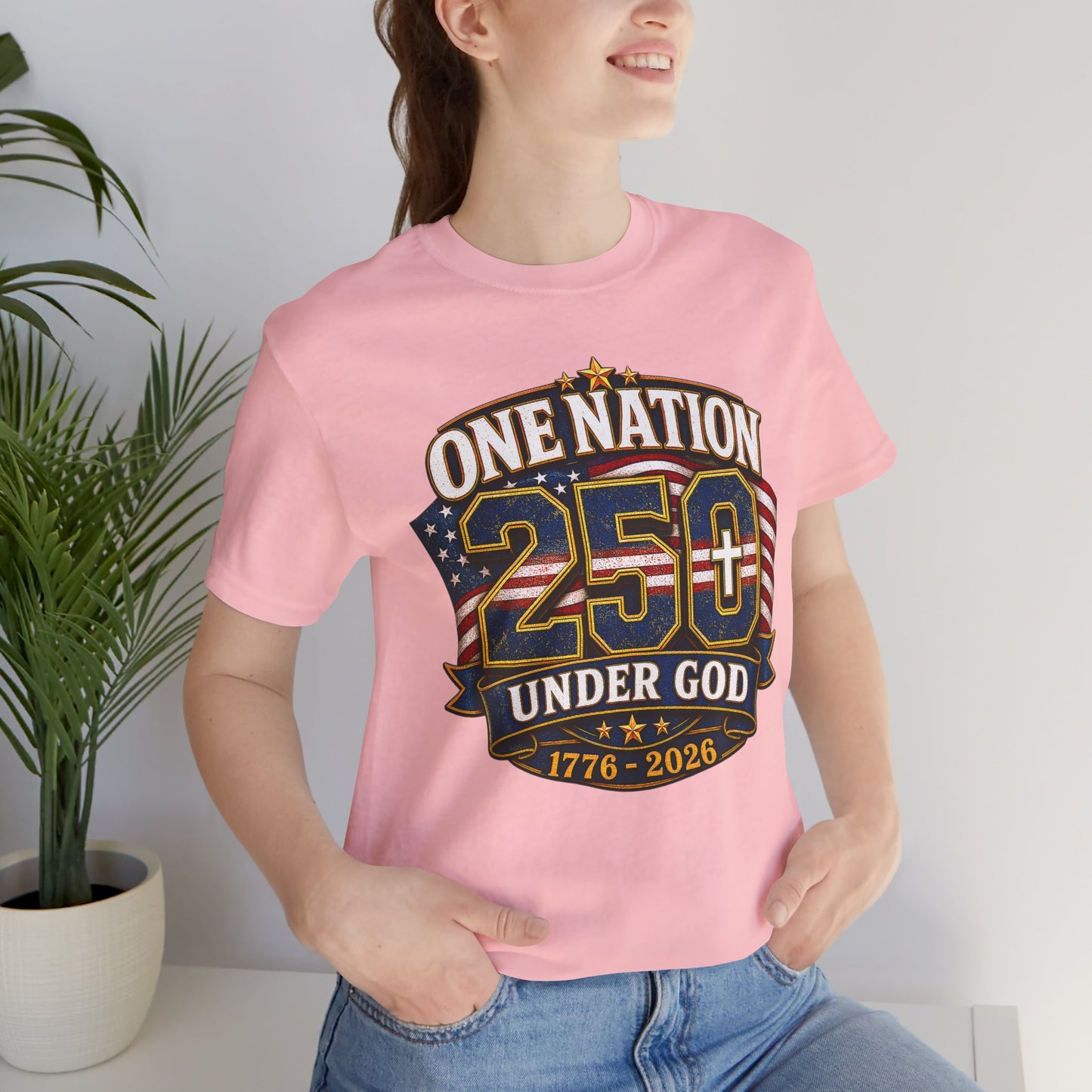250th USA Independence T-Shirt — "One Nation Under God" 1776–2026 Patriotic Tee