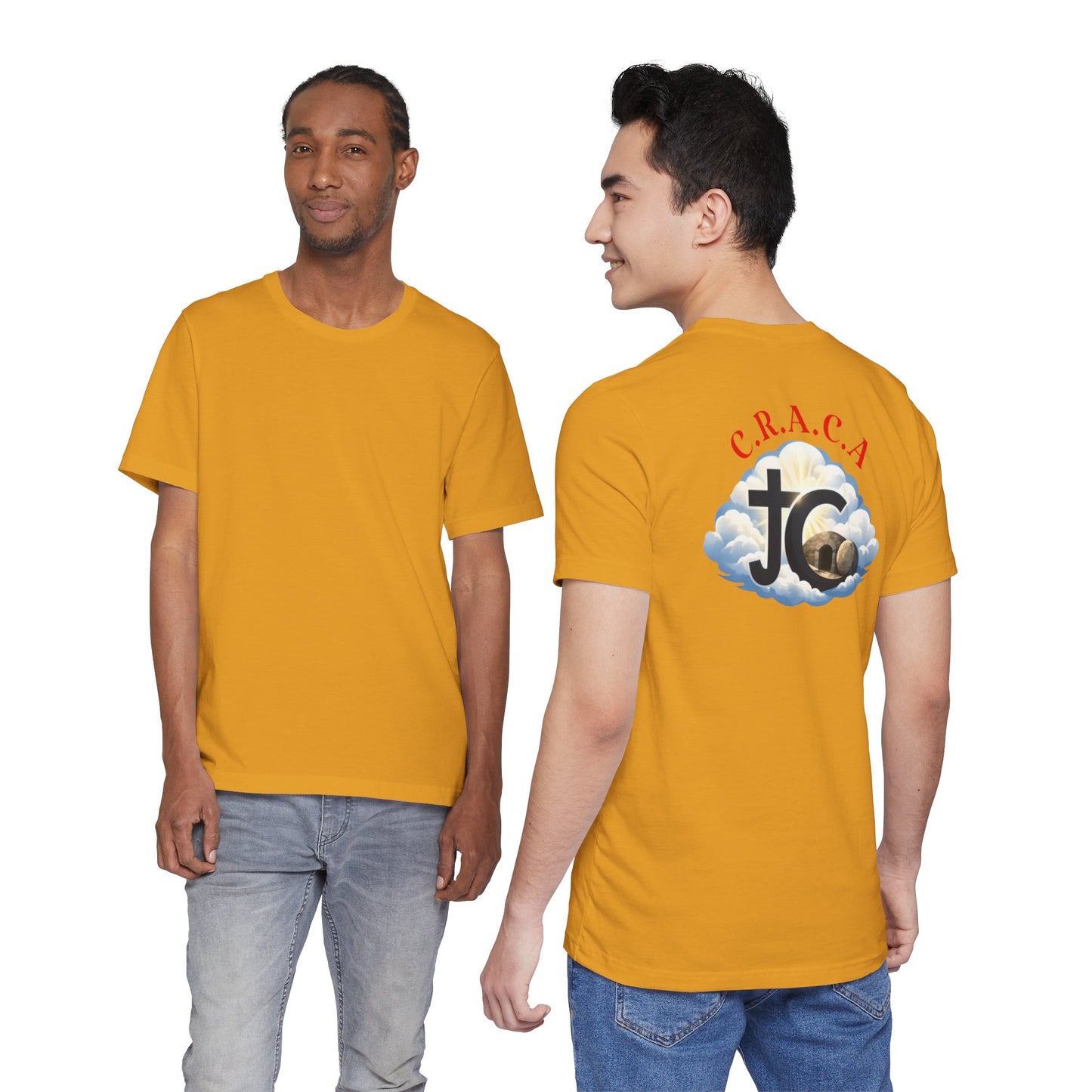 Christian JC Cross Tee — CRACA (Crucified.Risen.And.Coming.Again) Graphic T‑Shirt