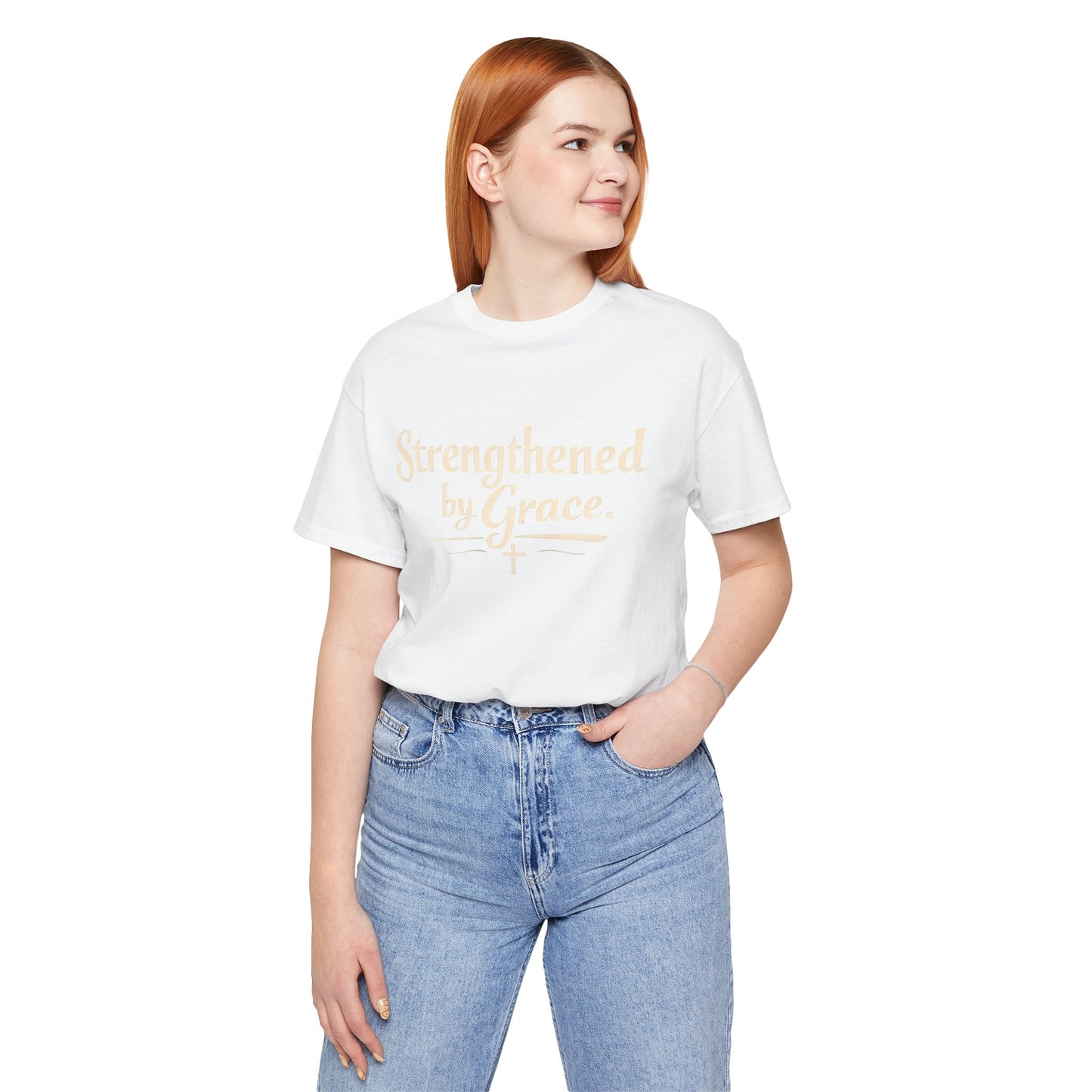 Strengthened by Grace T‑Shirt — Inspirational Faith Tee