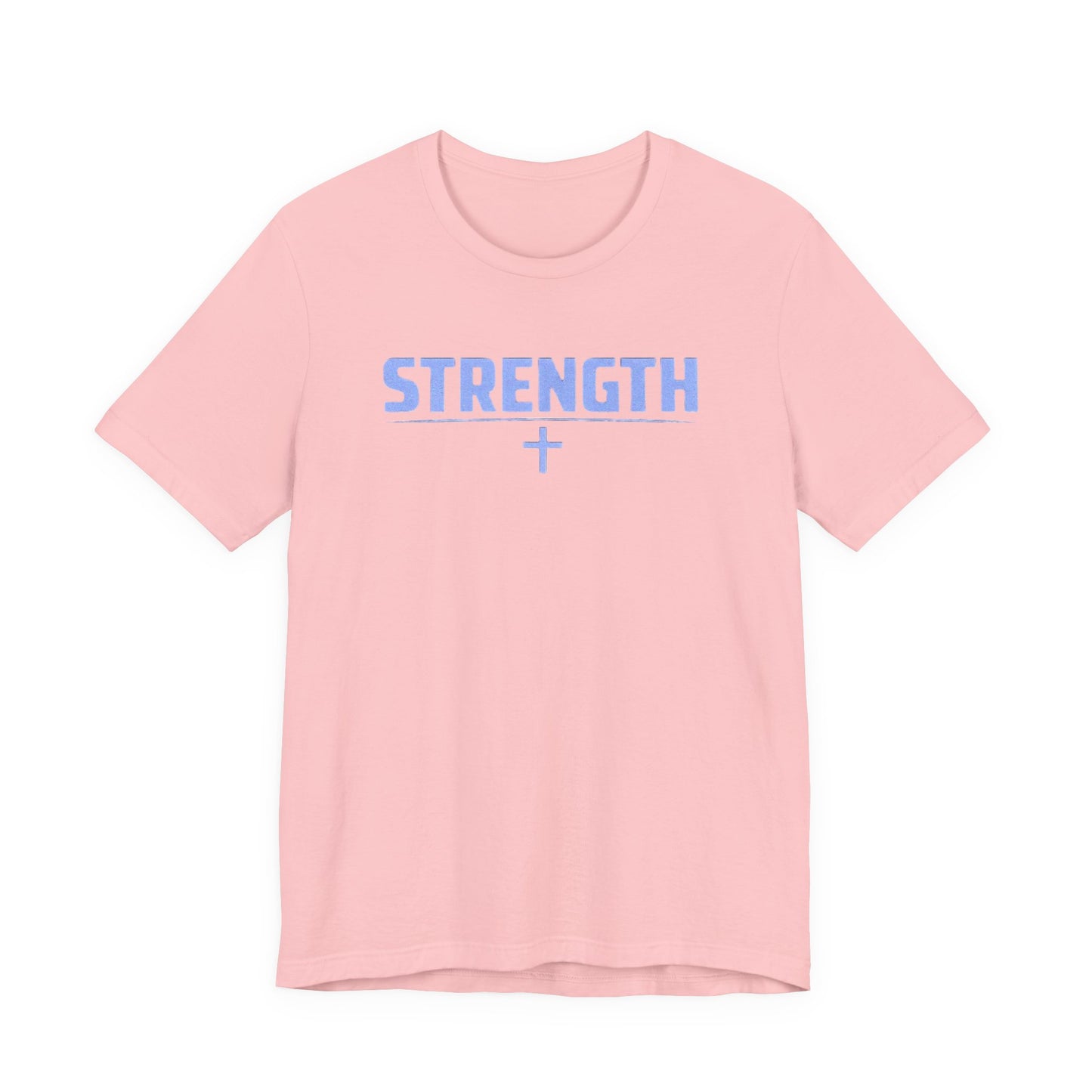 Strength with Cross Tee — Minimal Motivational Fitness Shirt