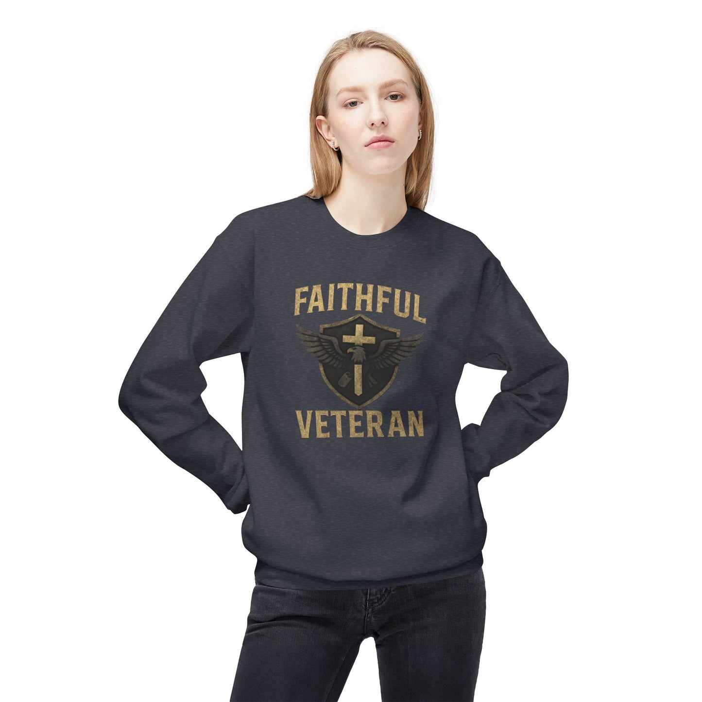 Faithful Veteran Crewneck Sweatshirt Design