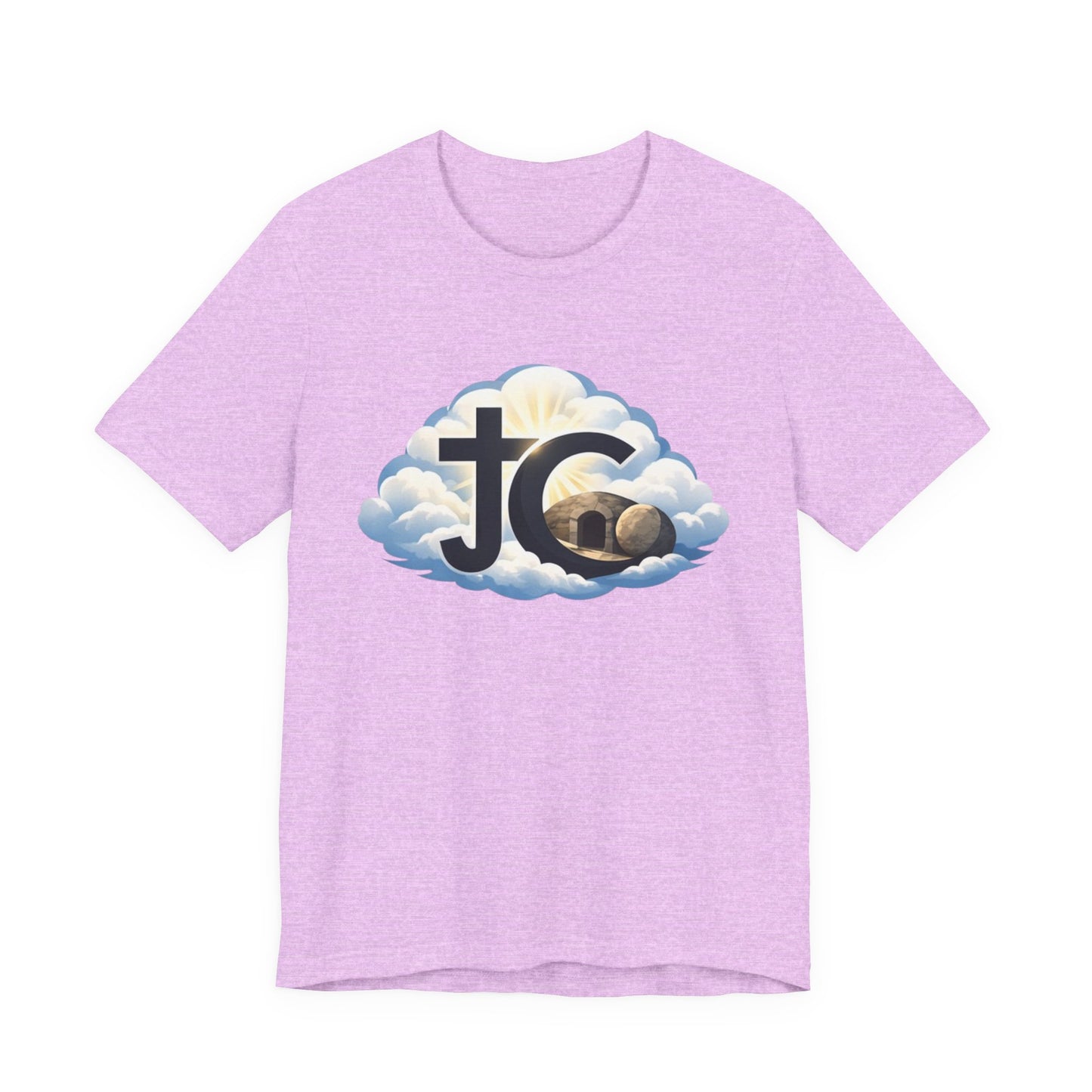 Jesus Christ (JC) Cross Tee — Crucified, Risen & Coming Again