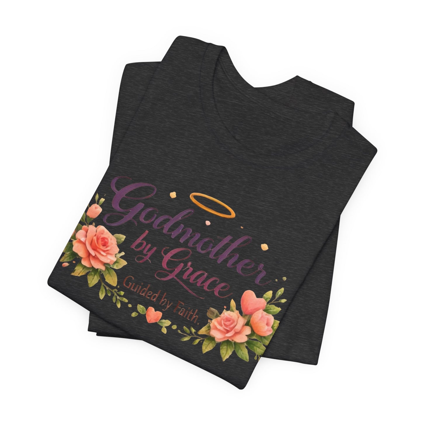 Godmother by Grace Floral Tee — 'Guided by Faith' Godmother T-Shirt