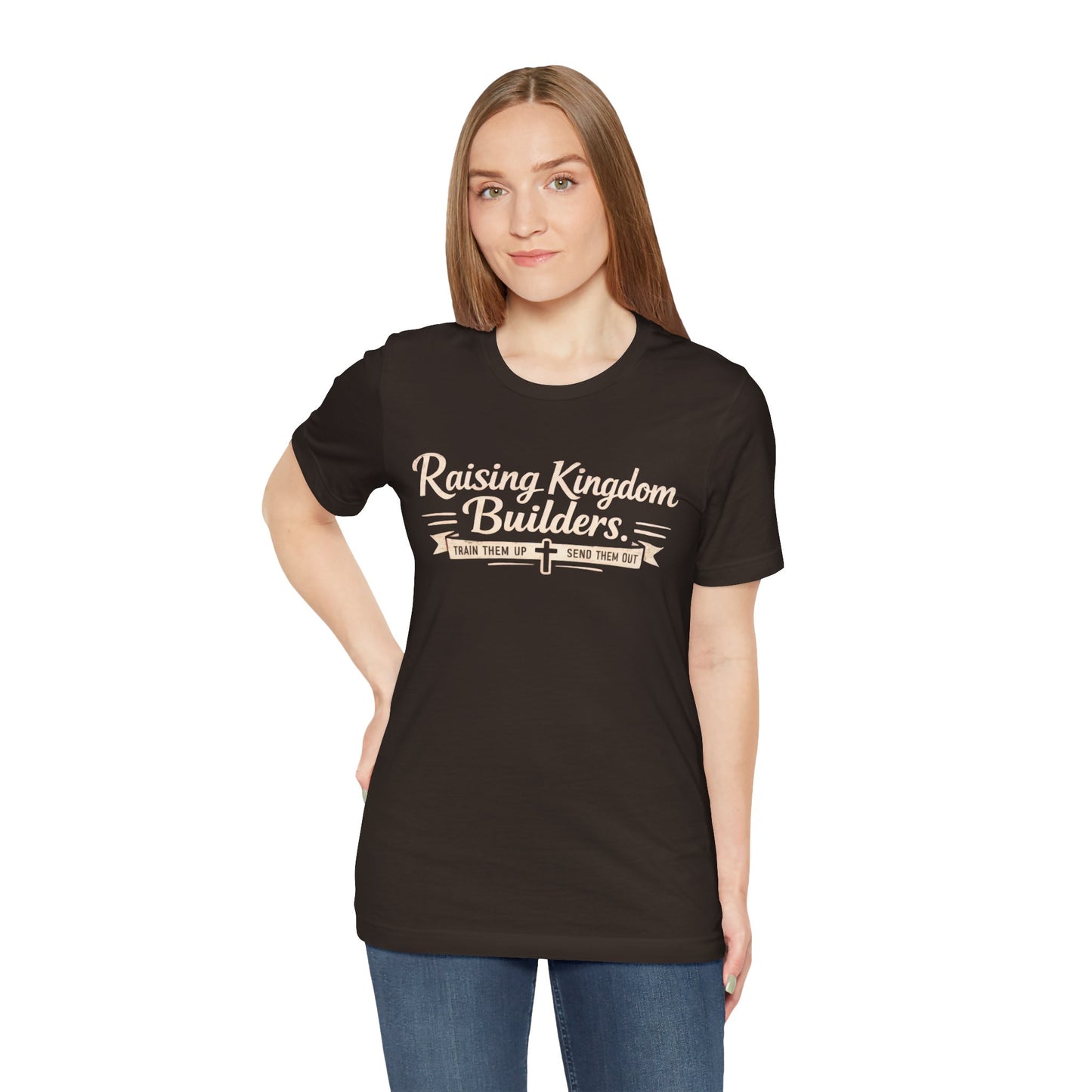 Raising Kingdom Builders Tee – Train Them Up, Send Them Out Christian Youth T-Shirt