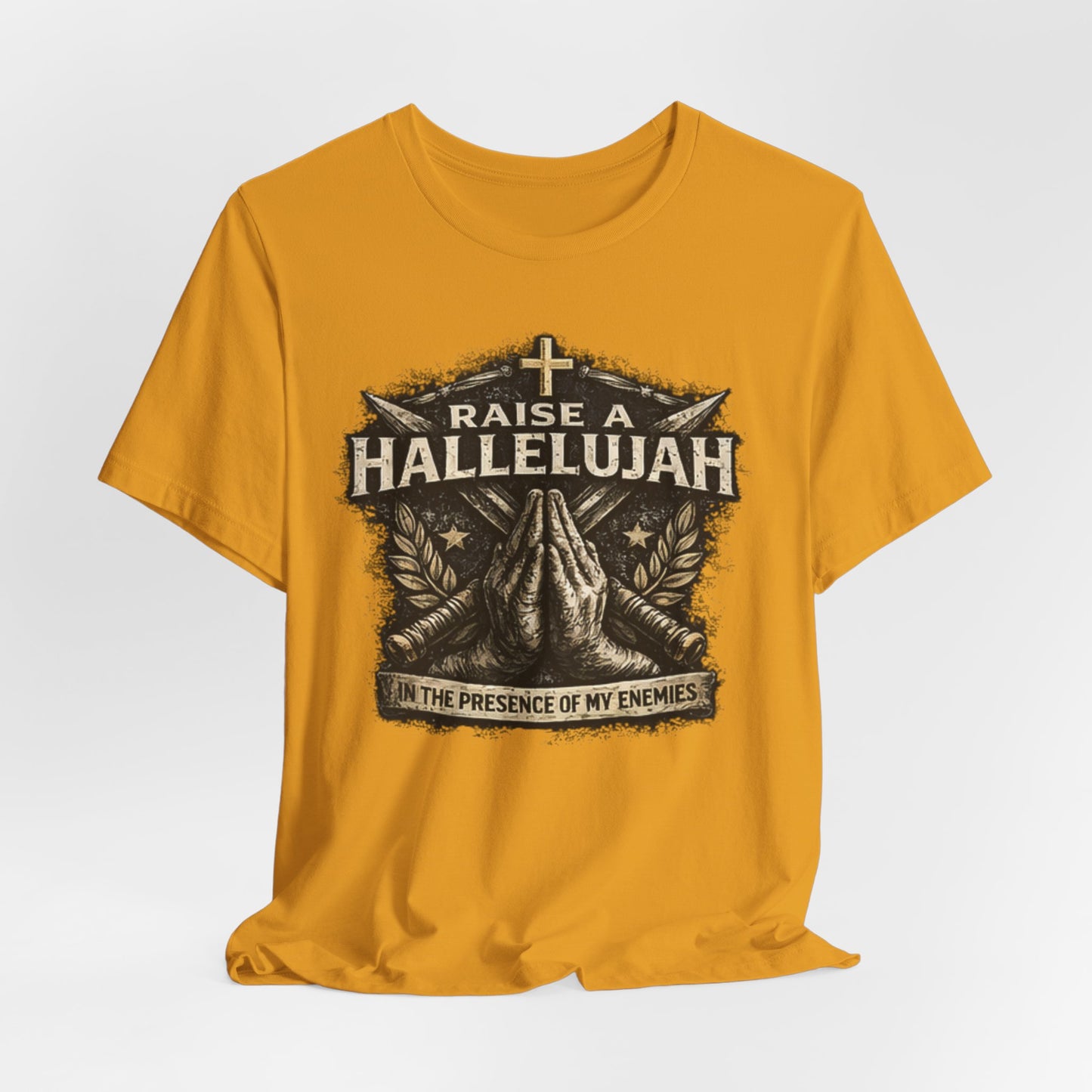 Christian T-Shirt “Raise a Hallelujah — In the Presence of My Enemies” Prayer Tee