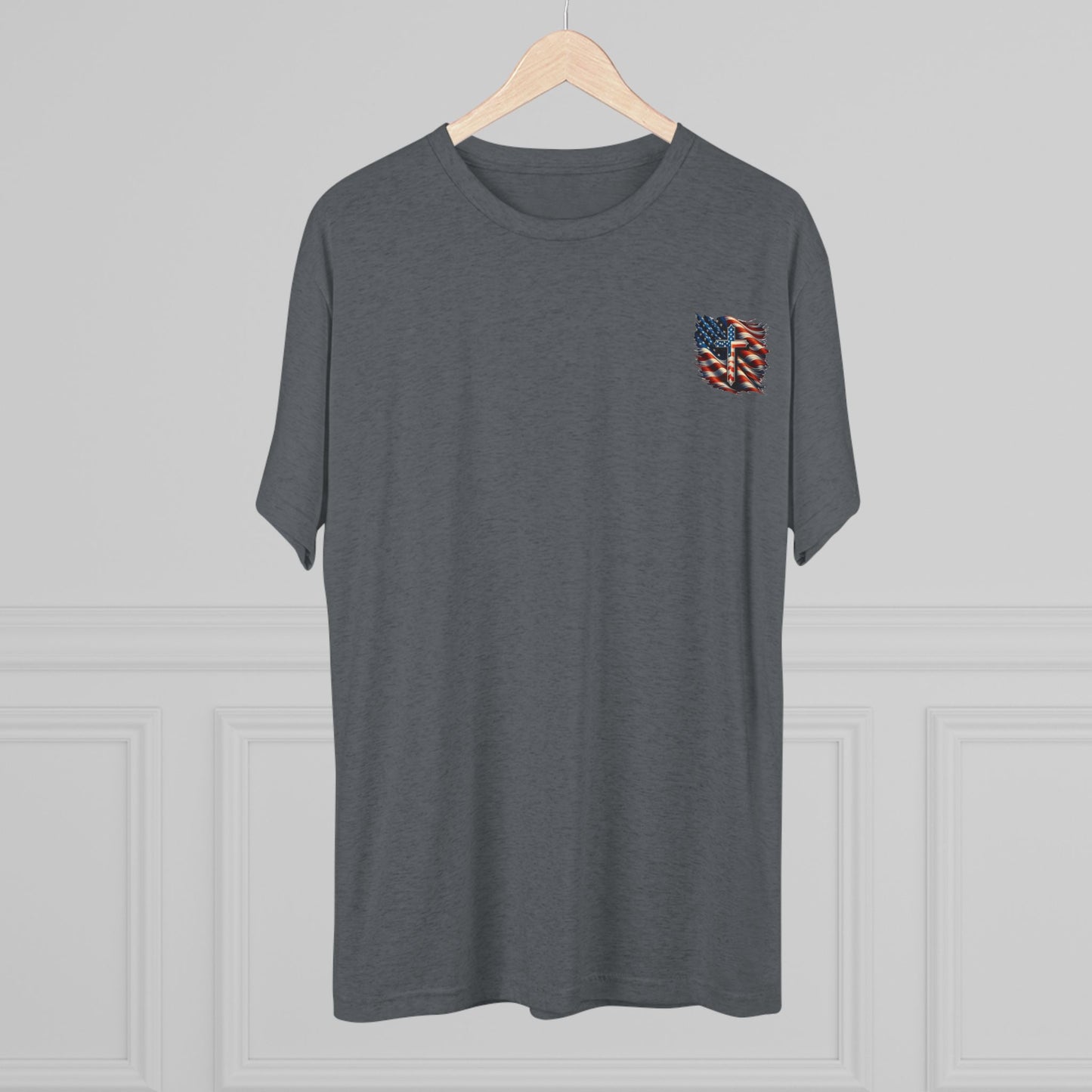 Unisex Tri-Blend Crew Tee "GOD BLESS AMERICA"
