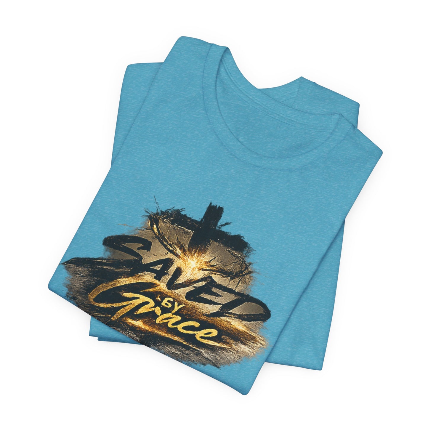 Saved By Grace T‑Shirt — Christian Cross Faith Tee