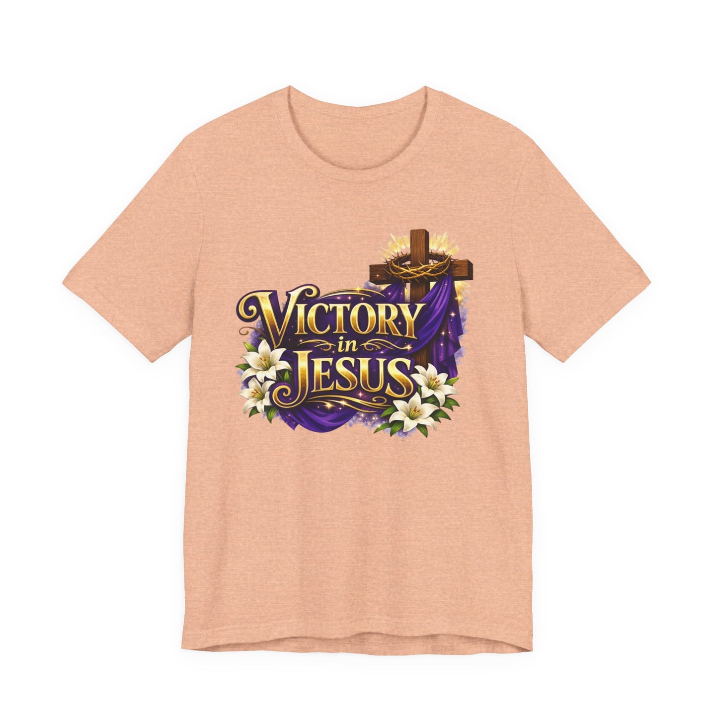 Victory In Jesus Christian T-Shirt — Cross Faith Tee
