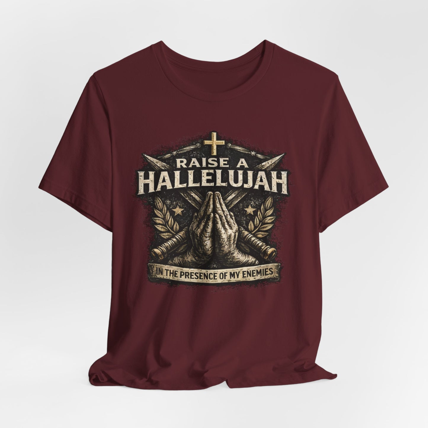 Christian T-Shirt “Raise a Hallelujah — In the Presence of My Enemies” Prayer Tee
