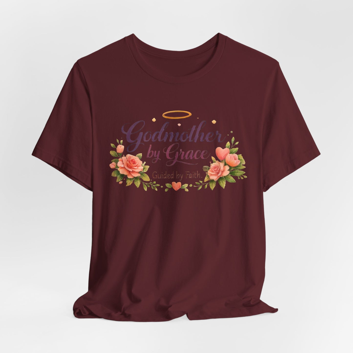 Godmother by Grace Floral Tee — 'Guided by Faith' Godmother T-Shirt