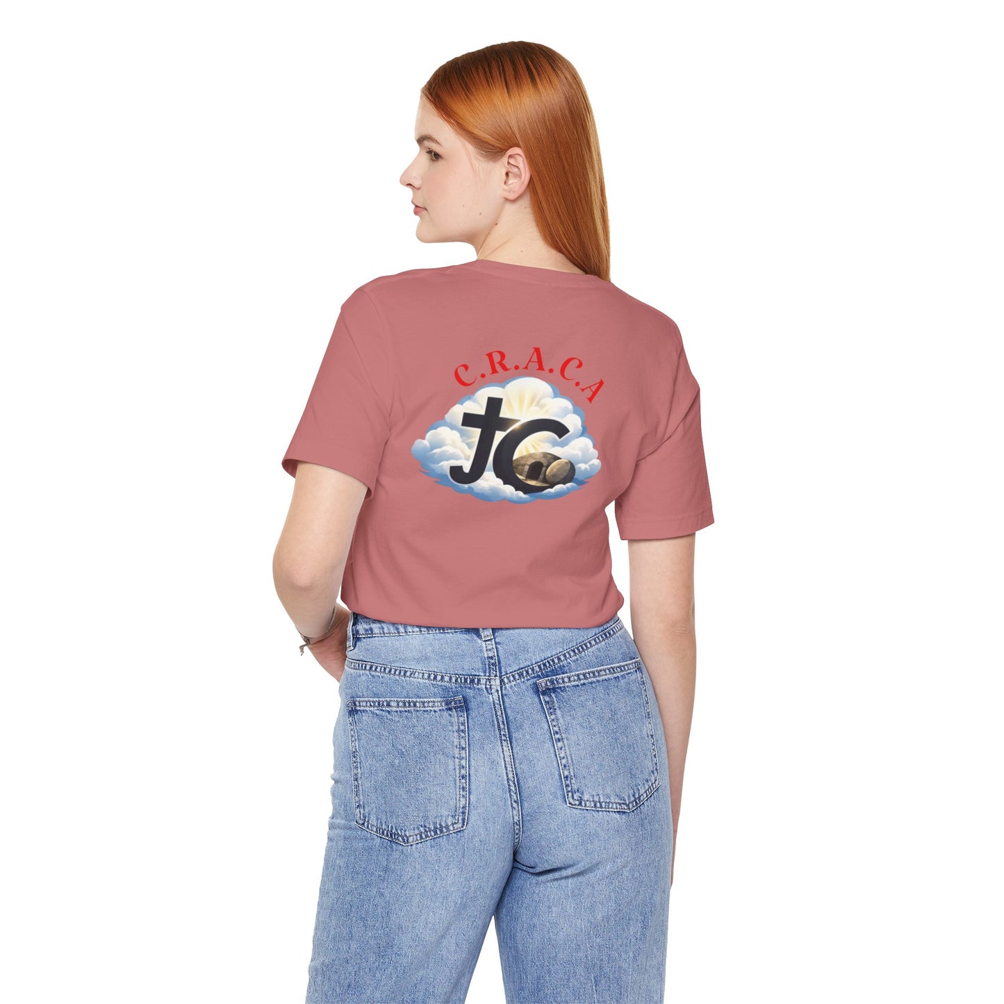 Christian JC Cross Tee — CRACA (Crucified.Risen.And.Coming.Again) Graphic T‑Shirt