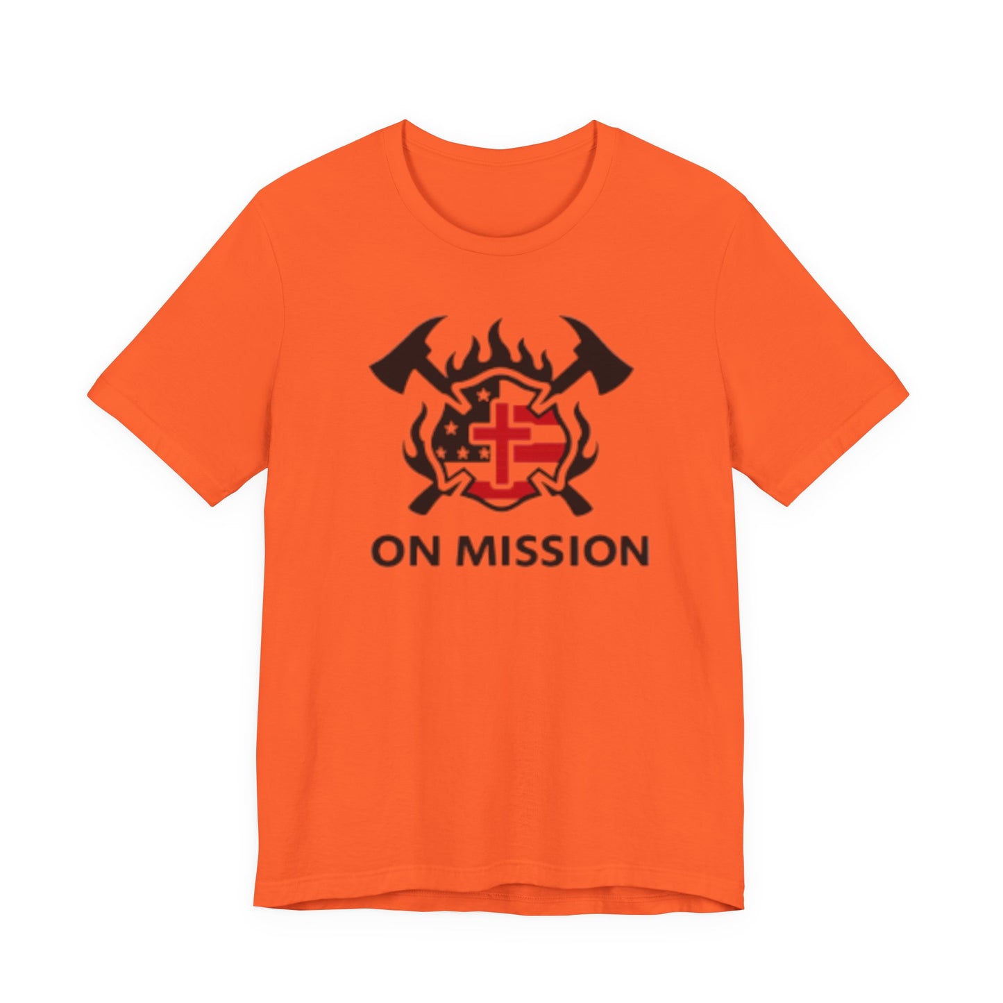 On Mission Christian Cross & American Flag T‑Shirt
