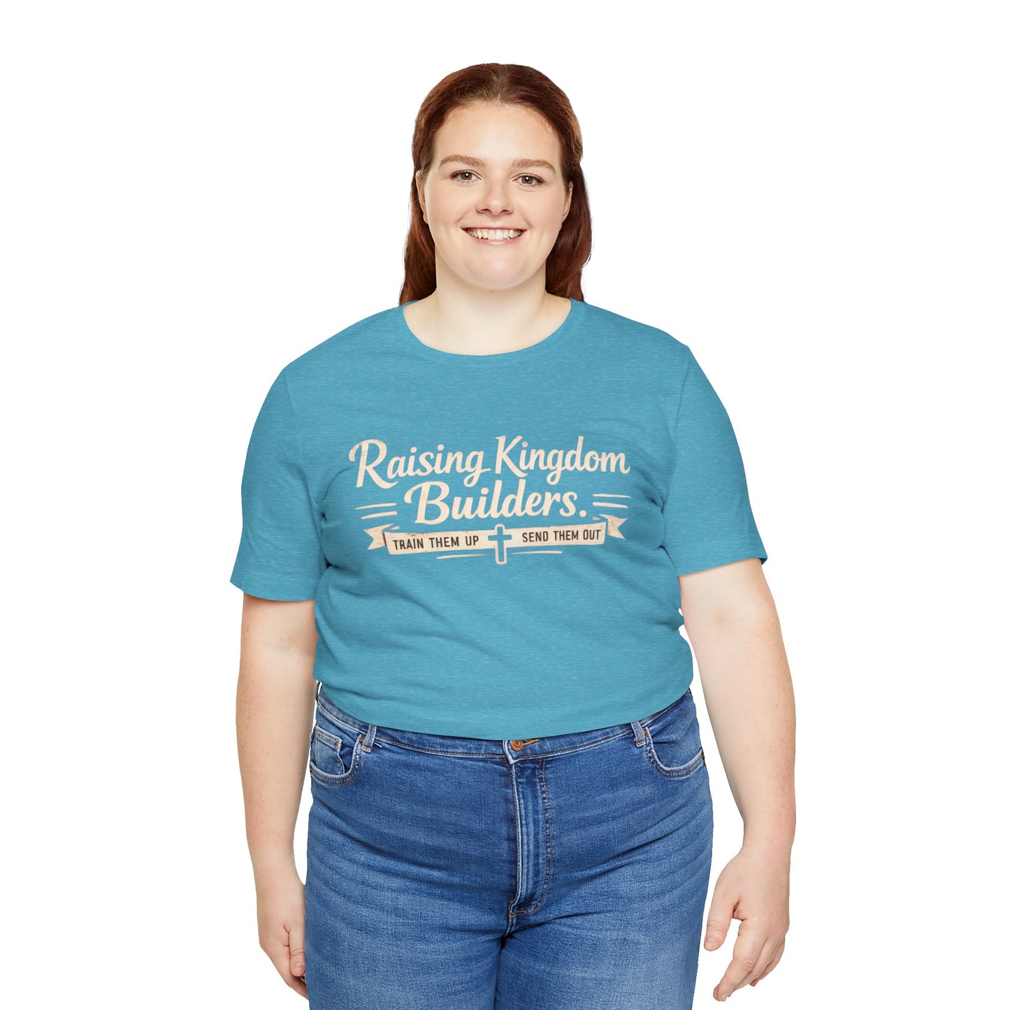 Raising Kingdom Builders Tee – Train Them Up, Send Them Out Christian Youth T-Shirt