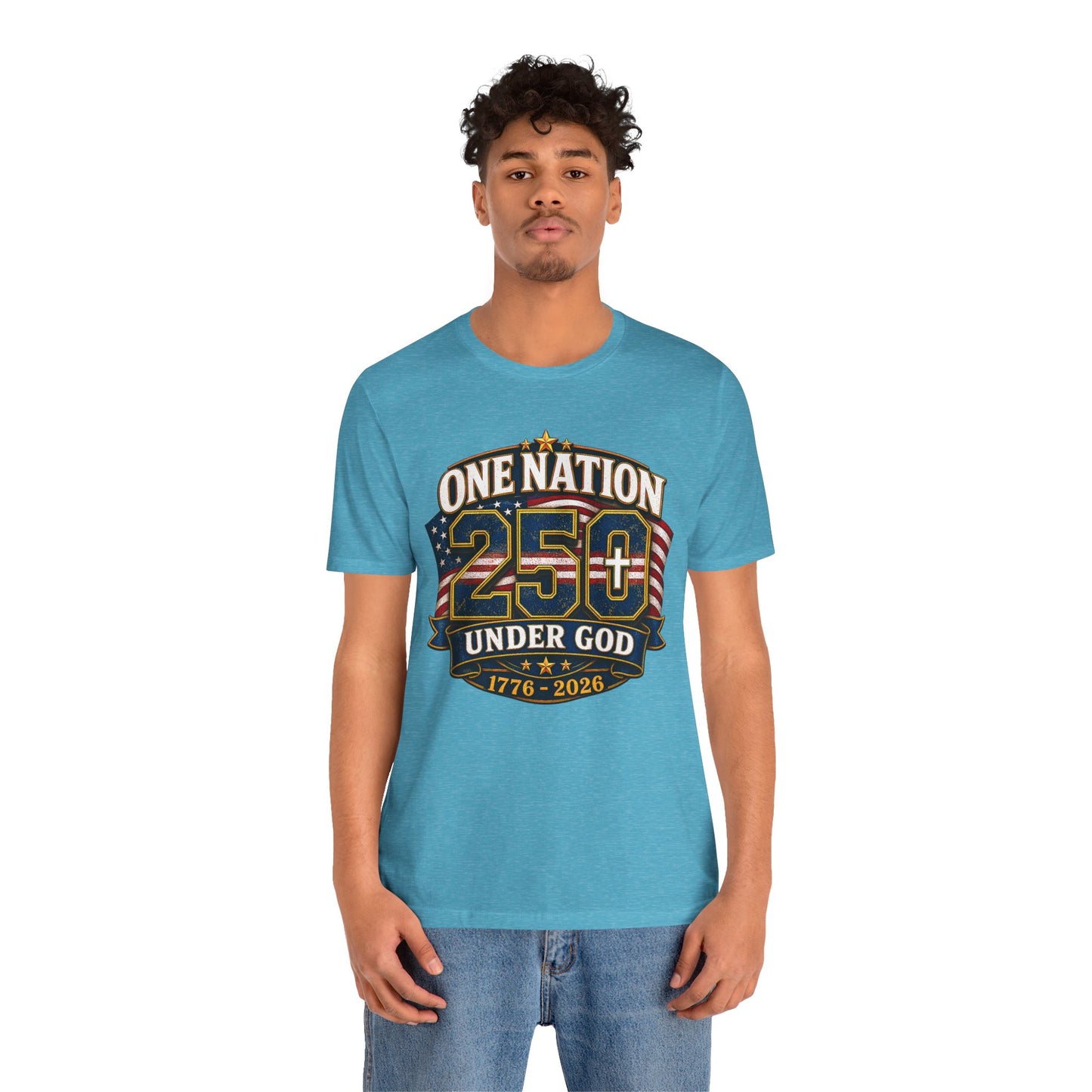 250th USA Independence T-Shirt — "One Nation Under God" 1776–2026 Patriotic Tee