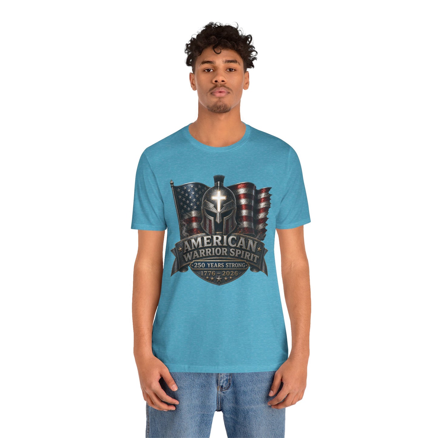 American Warrior Spirit T-Shirt – Patriotic 250 Years Strong Tee (1776–2026)