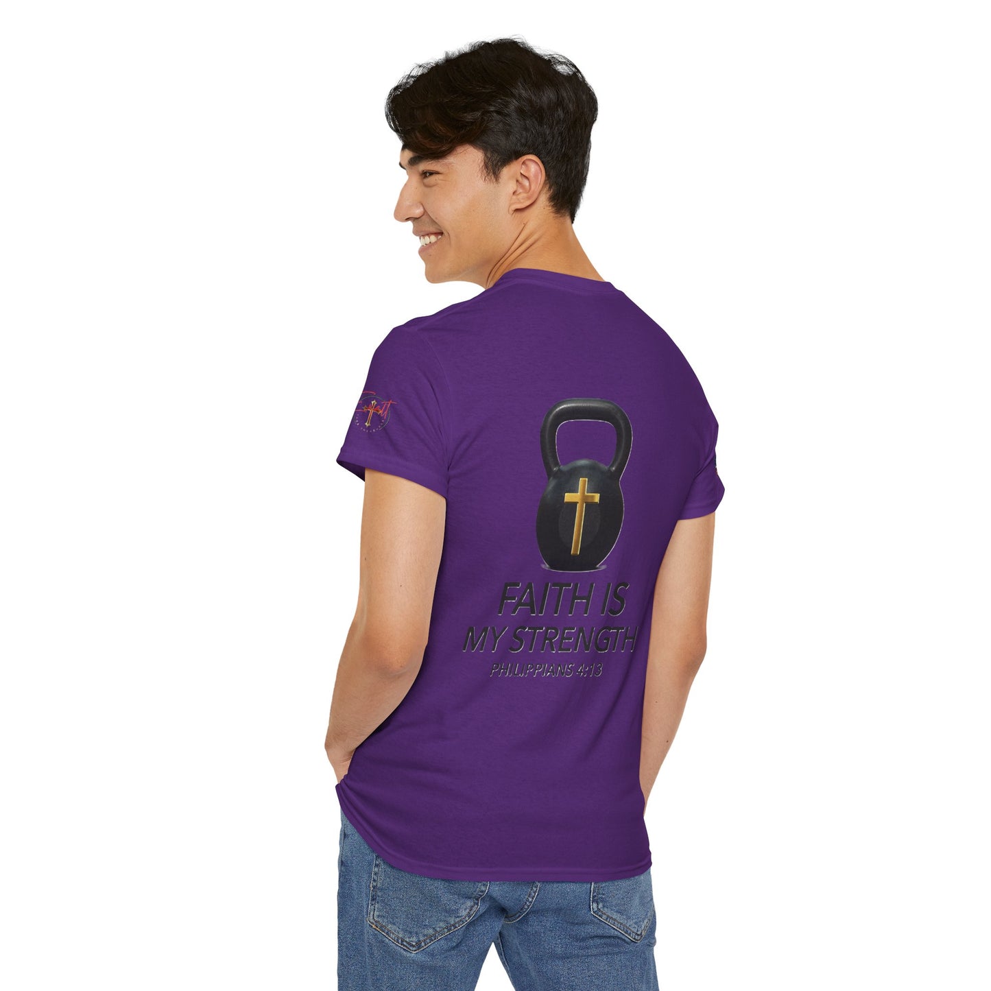 Christian Tee - Philippians 4:13 'Faith Is My Strength' (Copy)