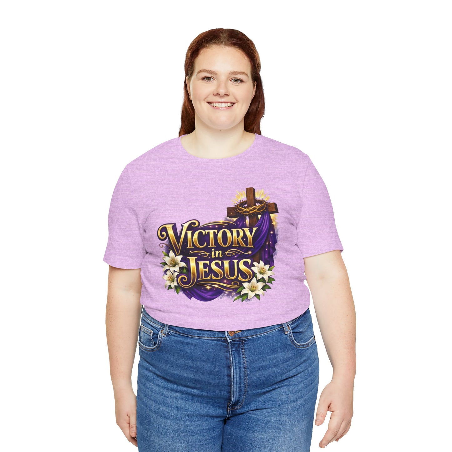 Victory In Jesus Christian T-Shirt — Cross Faith Tee