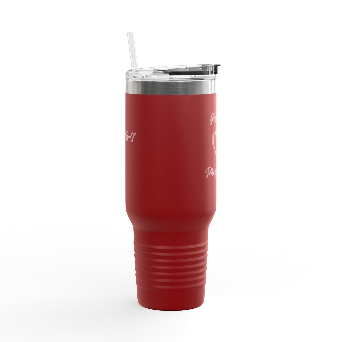 Travel Mug - "How can I pray for you" with Heart and Praying Hands Design