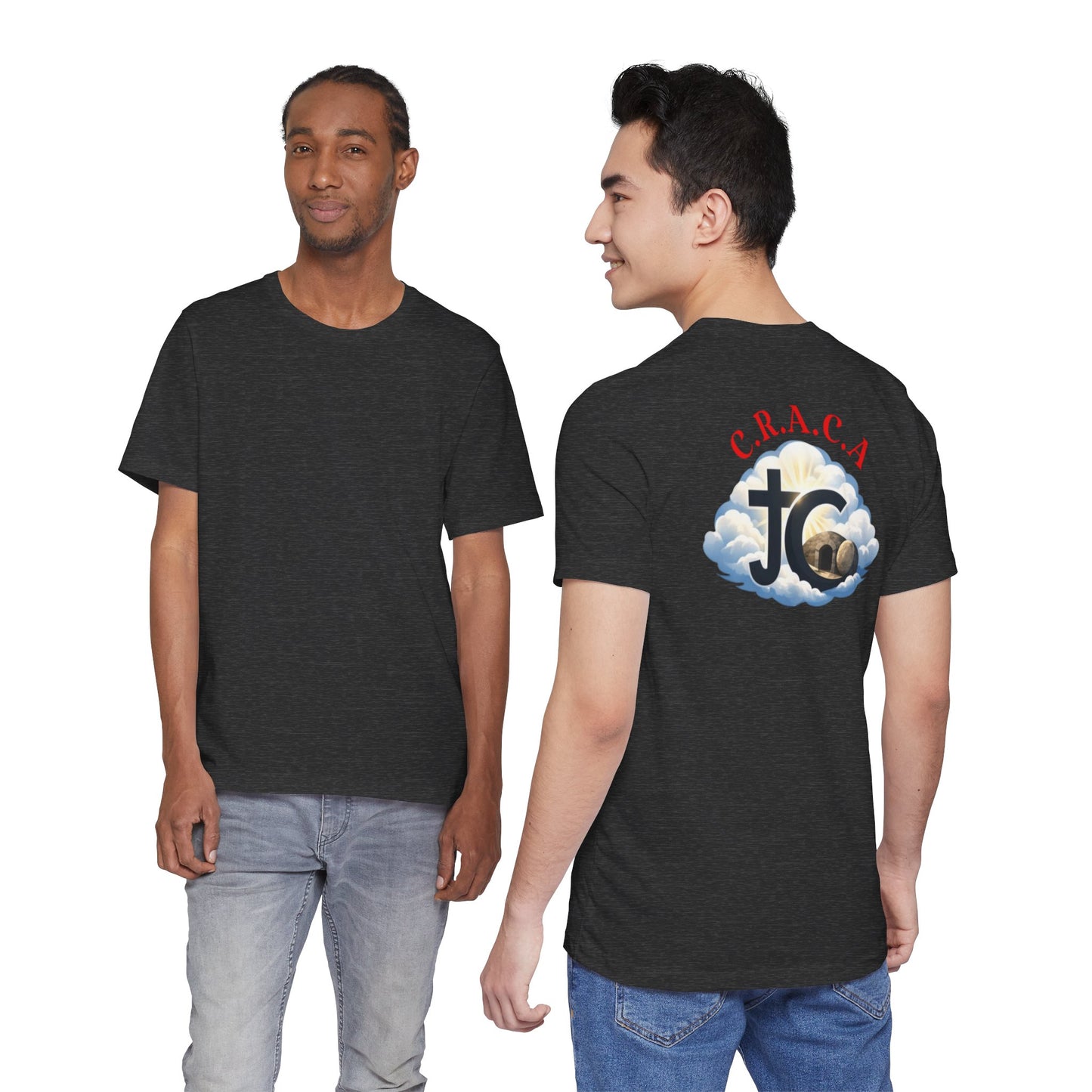 Christian JC Cross Tee — CRACA (Crucified.Risen.And.Coming.Again) Graphic T‑Shirt