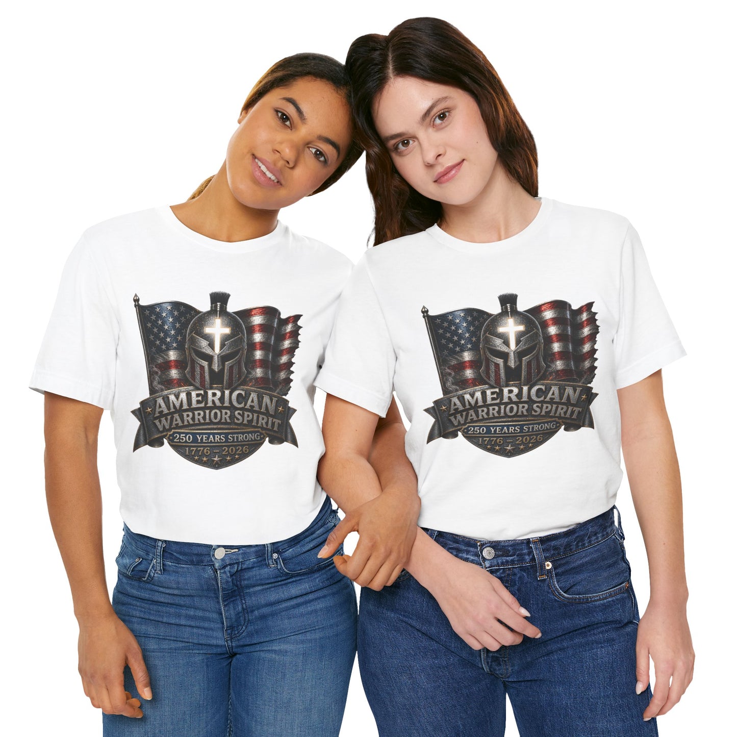 American Warrior Spirit T-Shirt – Patriotic 250 Years Strong Tee (1776–2026)
