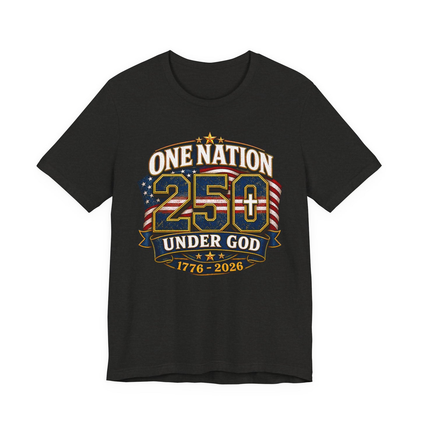 250th USA Independence T-Shirt — "One Nation Under God" 1776–2026 Patriotic Tee