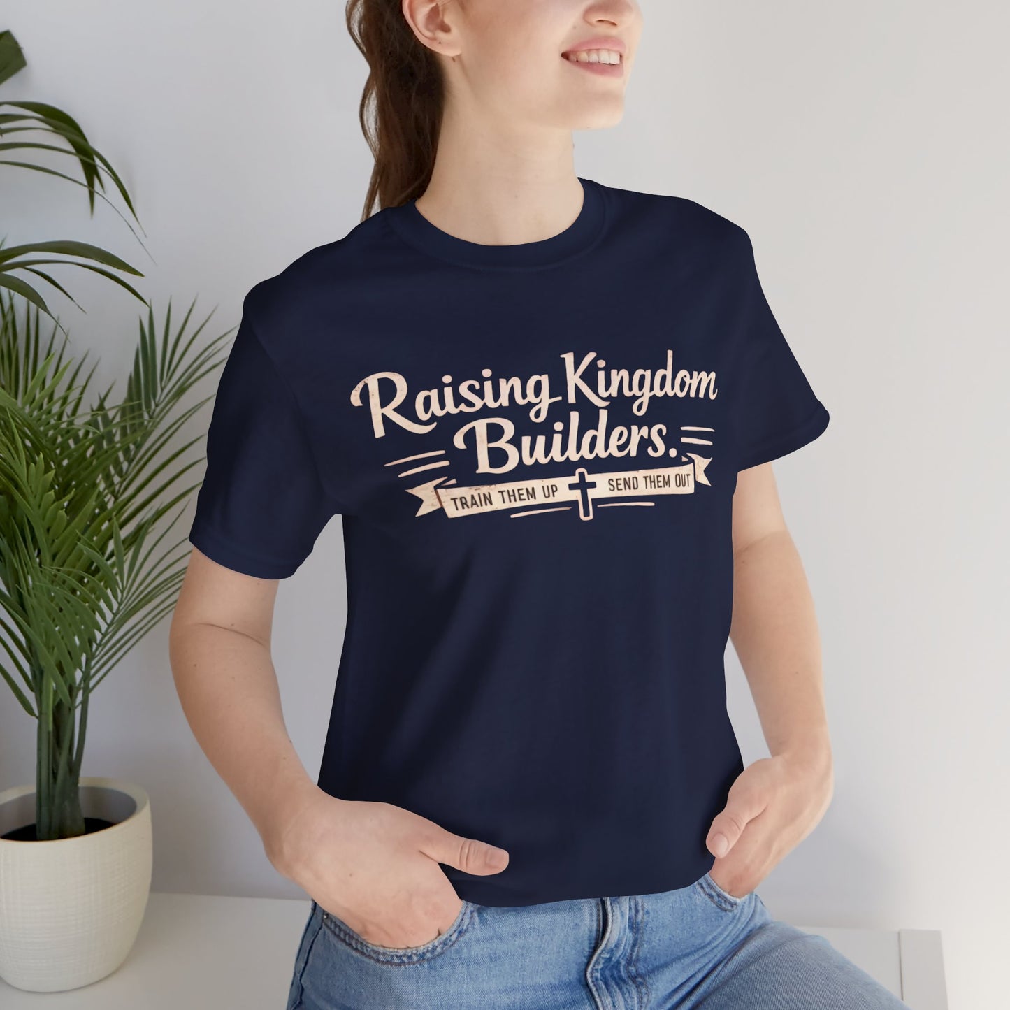 Raising Kingdom Builders Tee – Train Them Up, Send Them Out Christian Youth T-Shirt