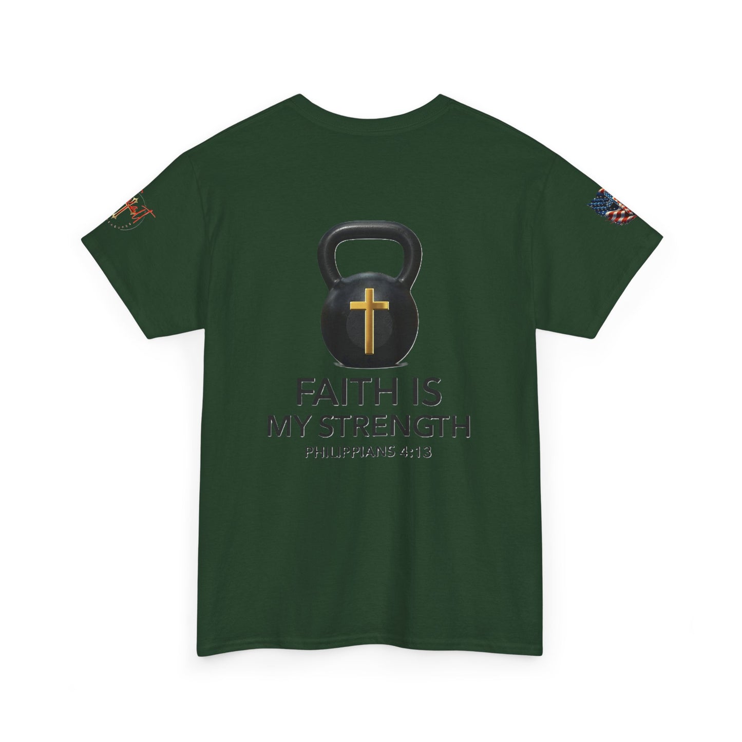 Christian Tee - Philippians 4:13 'Faith Is My Strength' (Copy)