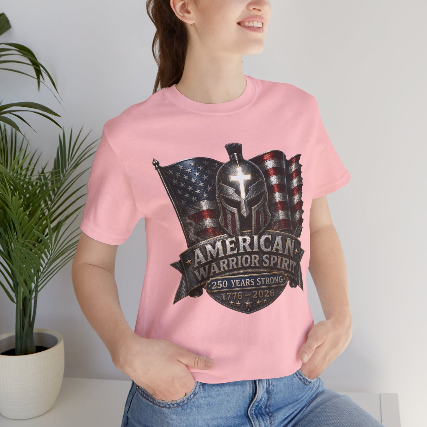 American Warrior Spirit T-Shirt – Patriotic 250 Years Strong Tee (1776–2026)