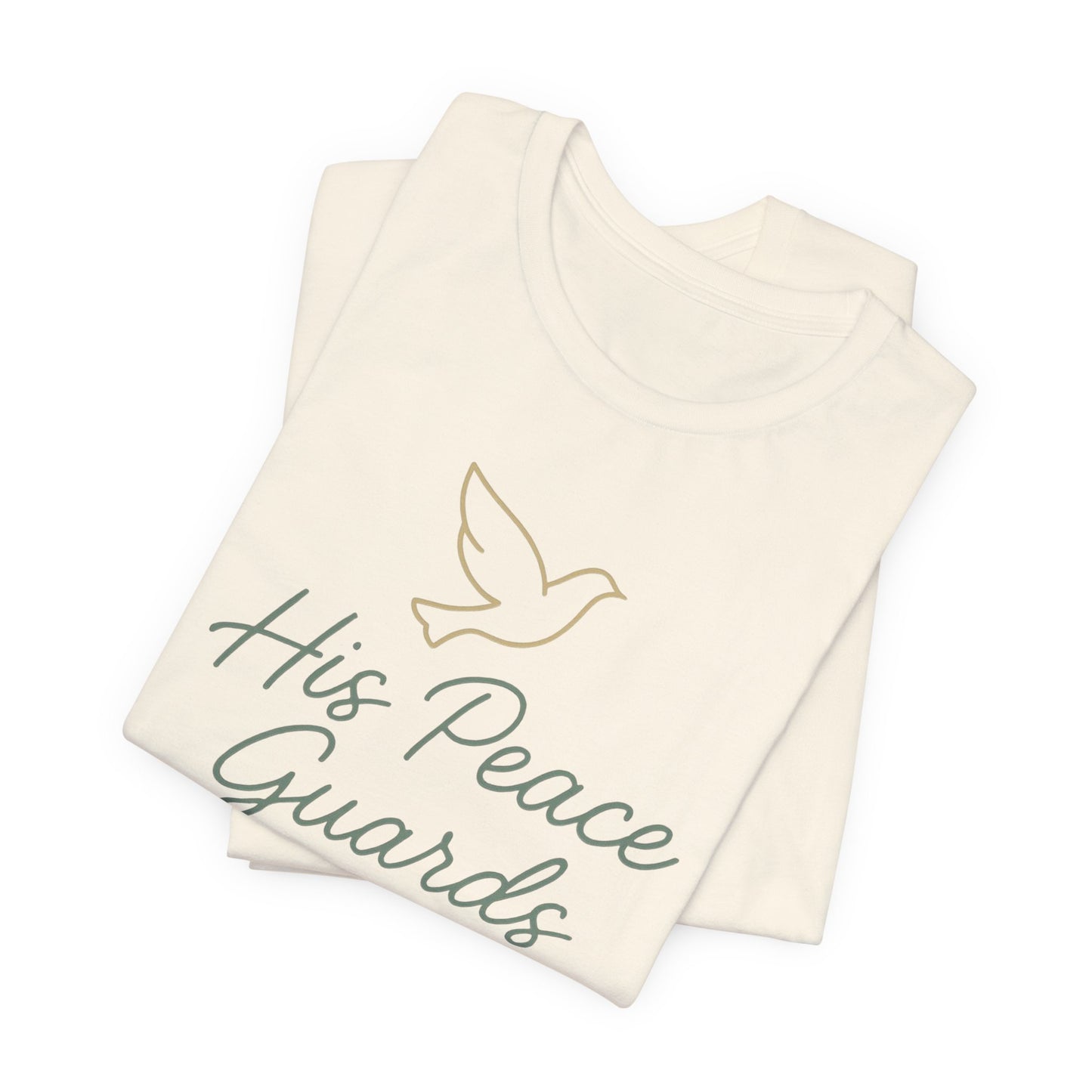 His Peace Guards My Heart Tee — Philippians 4:7 Christian Dove T-Shirt