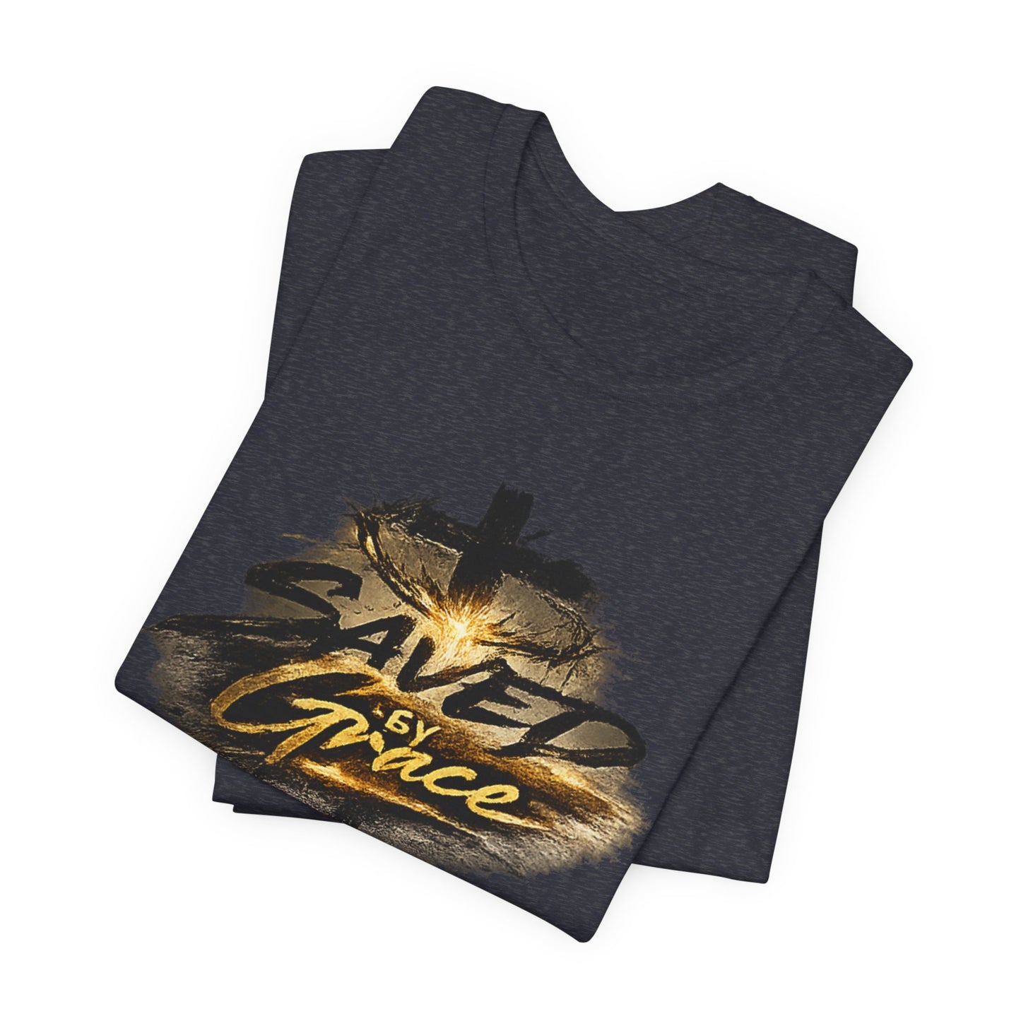 Saved By Grace T‑Shirt — Christian Cross Faith Tee