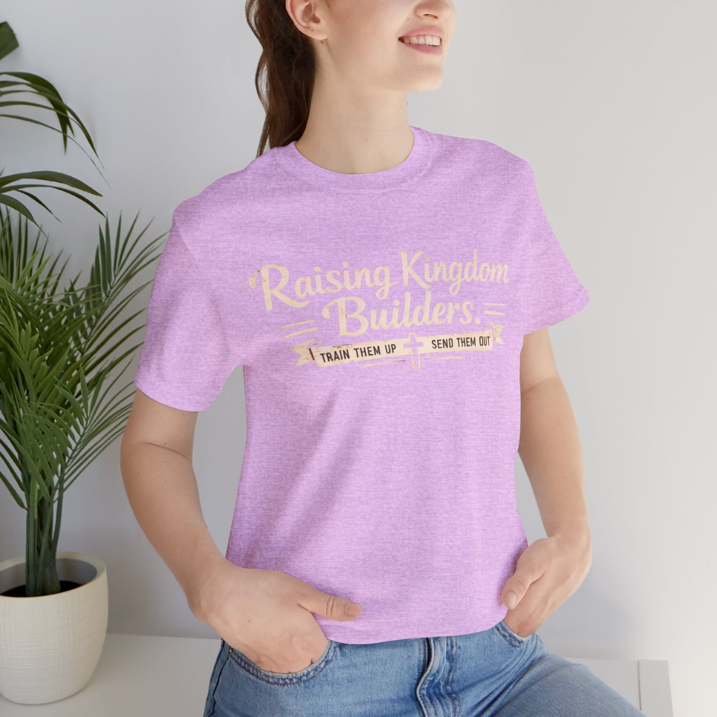 Raising Kingdom Builders Tee – Train Them Up, Send Them Out Christian Youth T-Shirt