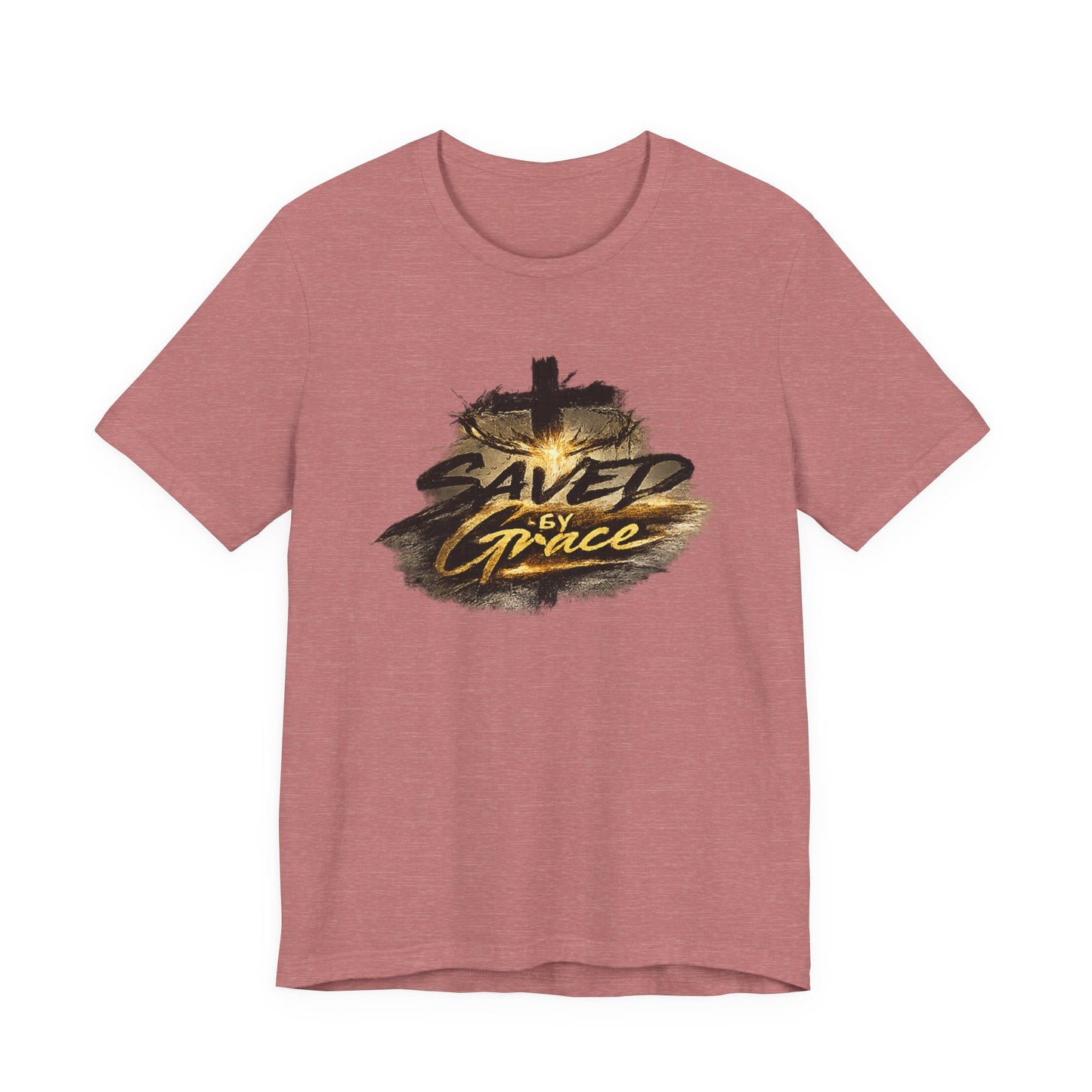 Saved By Grace T‑Shirt — Christian Cross Faith Tee