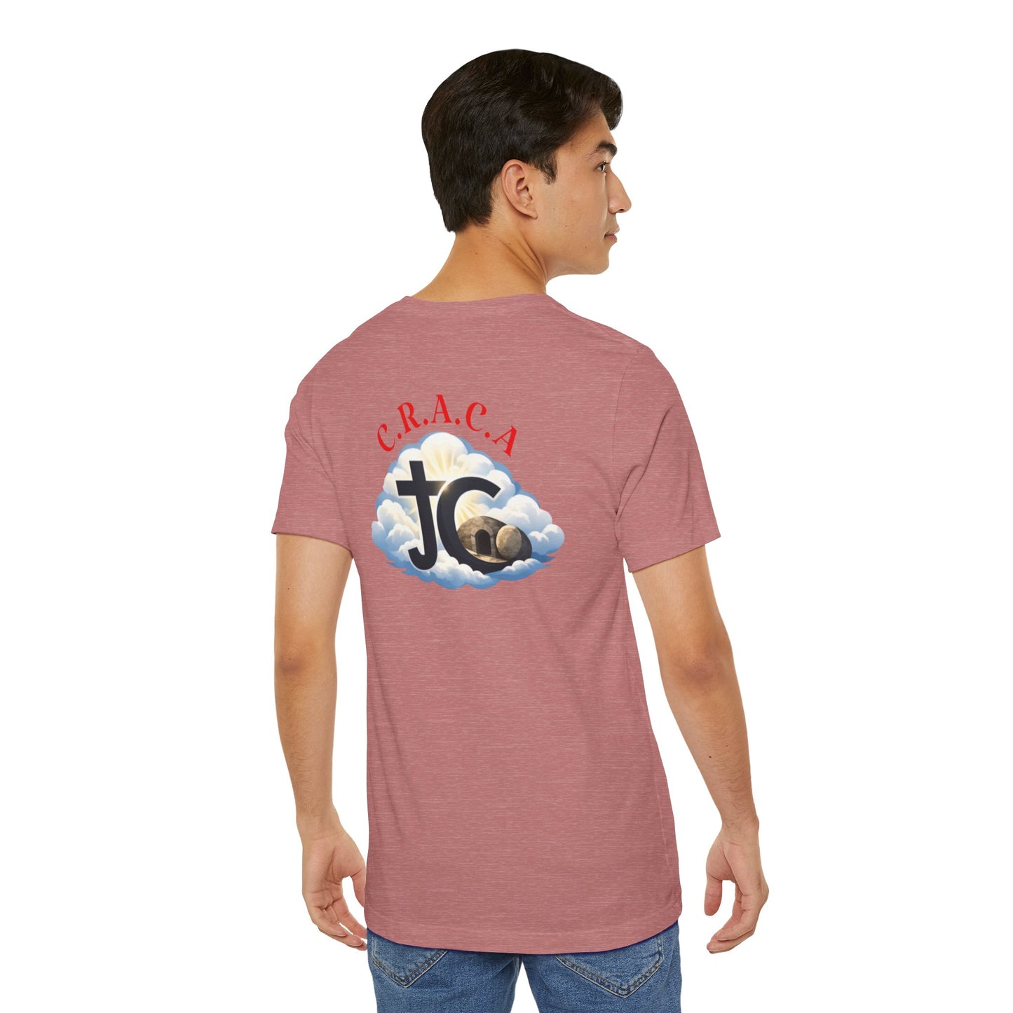 Christian JC Cross Tee — CRACA (Crucified.Risen.And.Coming.Again) Graphic T‑Shirt