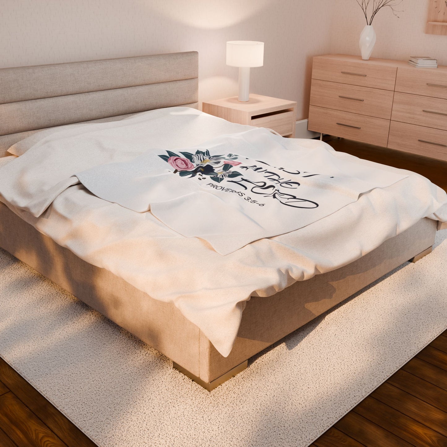 Velveteen Plush Blanket - Trust in the Lord