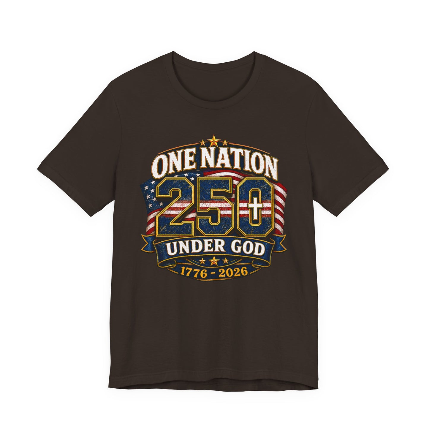 250th USA Independence T-Shirt — "One Nation Under God" 1776–2026 Patriotic Tee