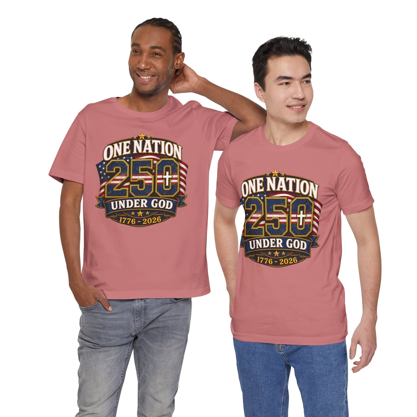 250th USA Independence T-Shirt — "One Nation Under God" 1776–2026 Patriotic Tee