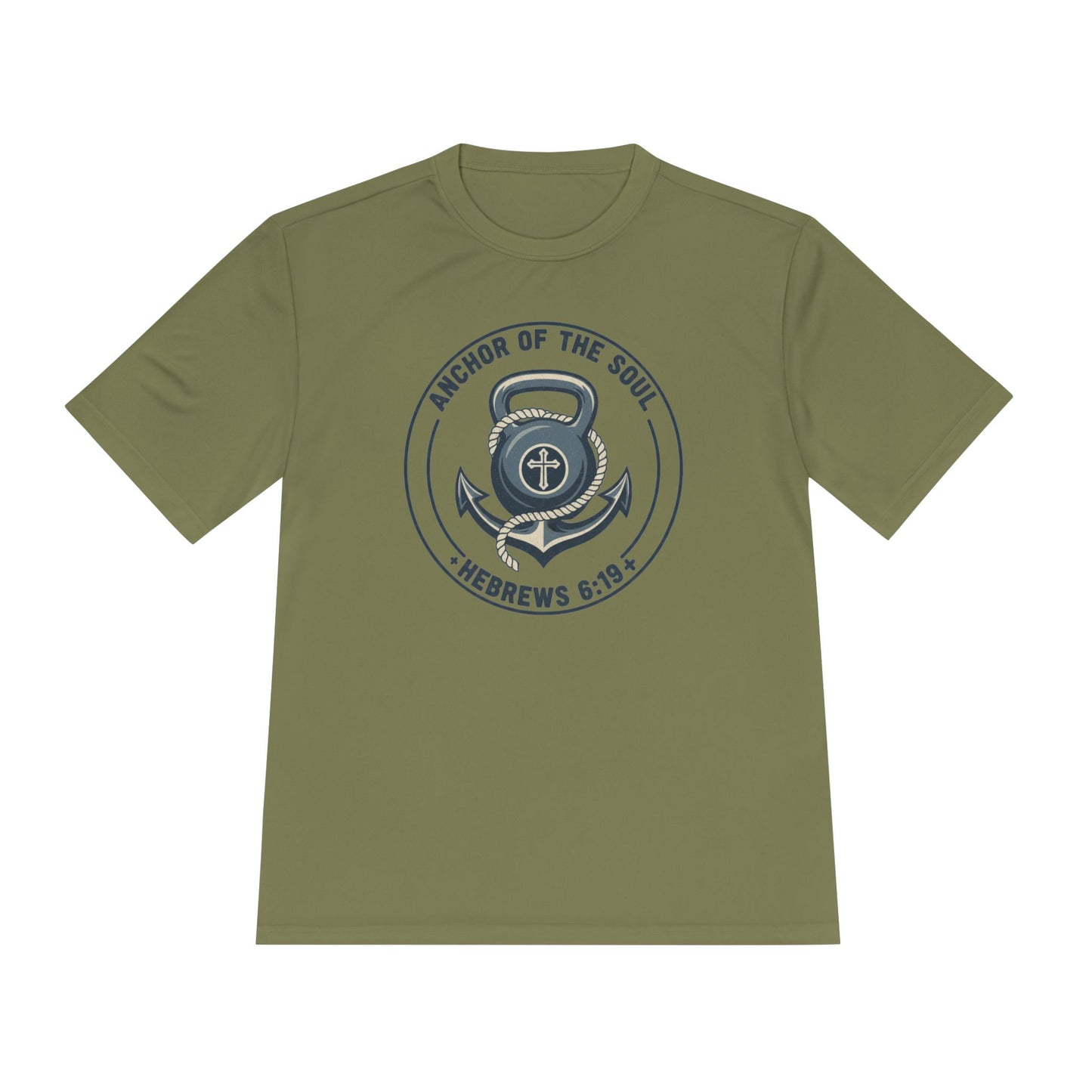 Hebrews 6:19 Anchor of the Soul Moisture-Wicking Workout Tee