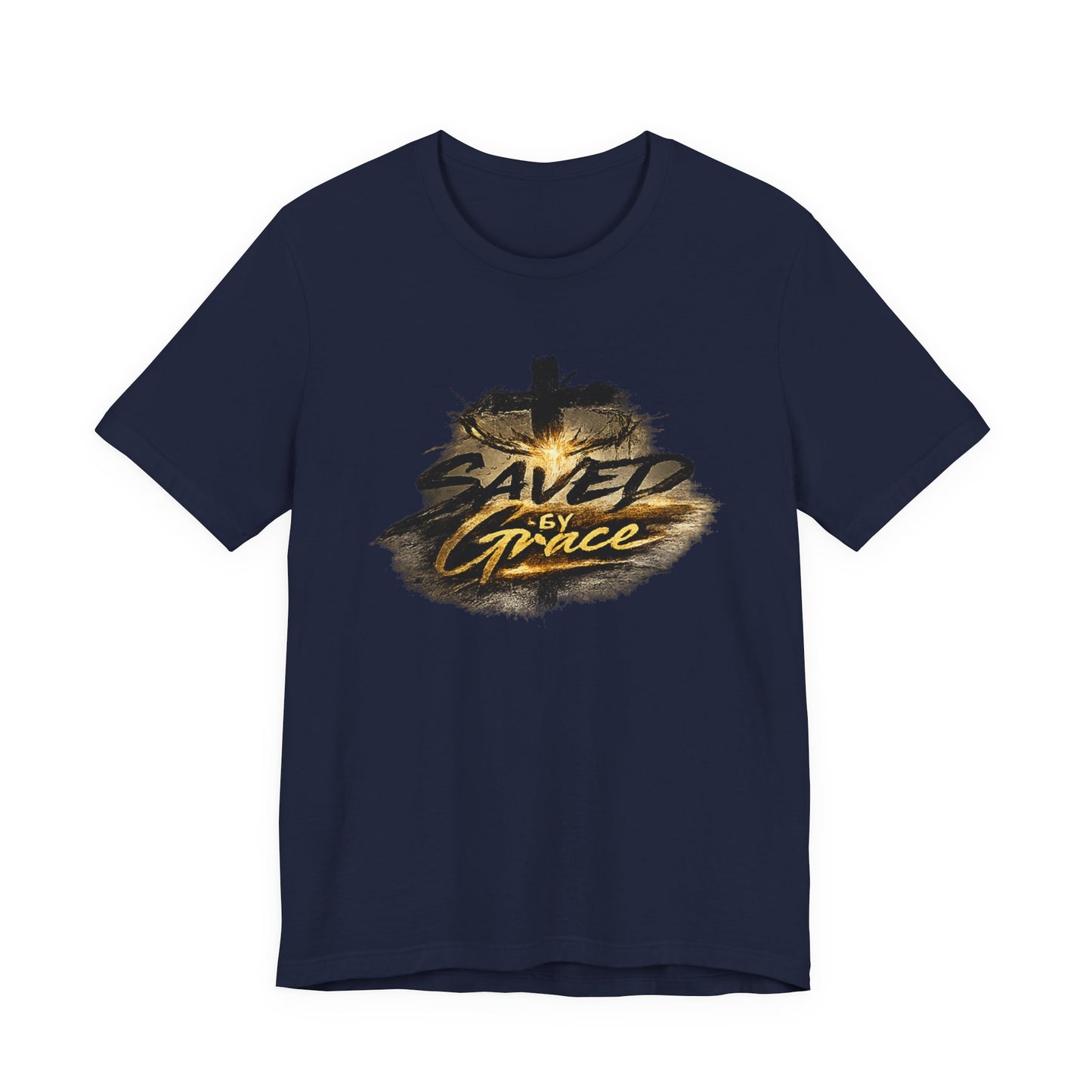 Saved By Grace T‑Shirt — Christian Cross Faith Tee