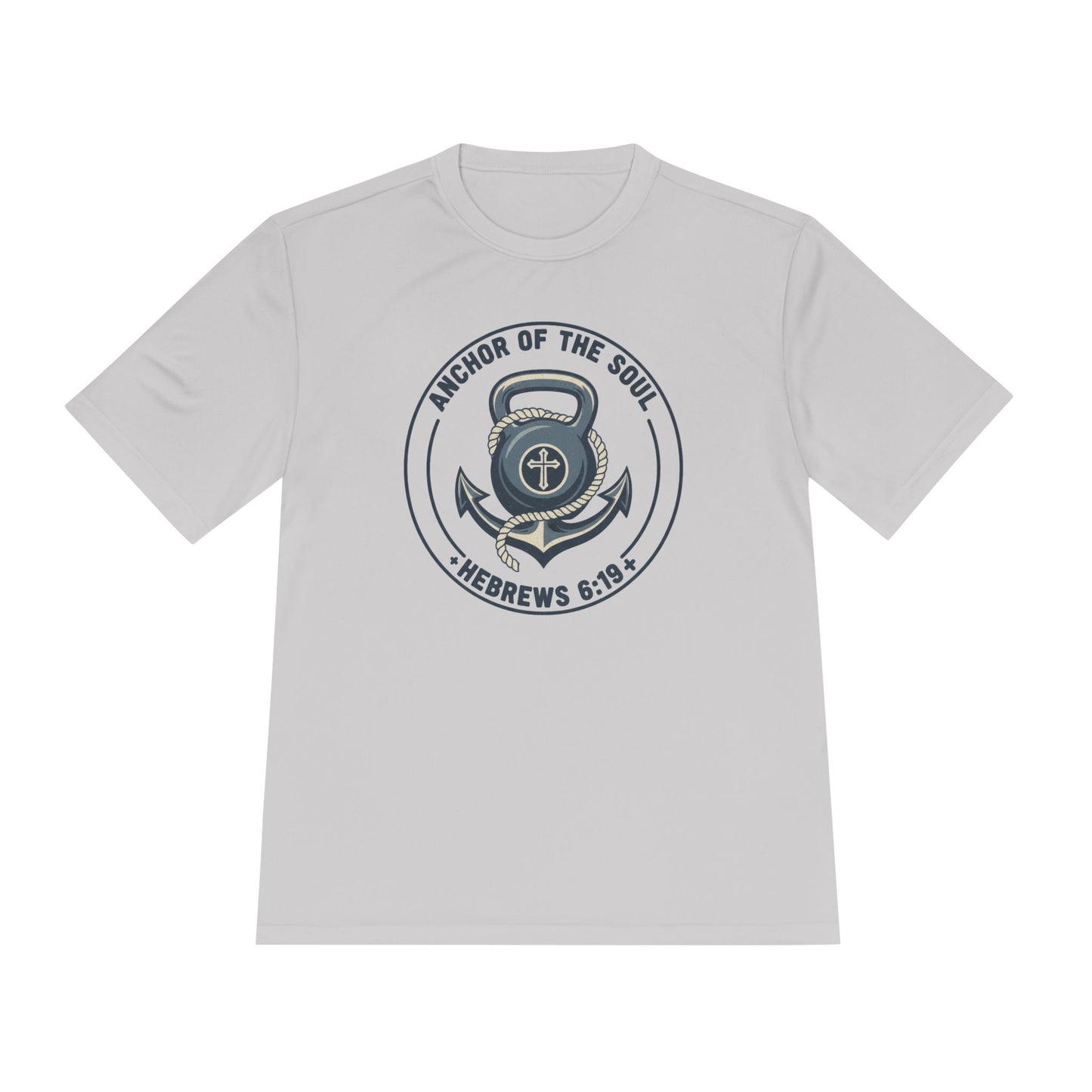 Hebrews 6:19 Anchor of the Soul Moisture-Wicking Workout Tee