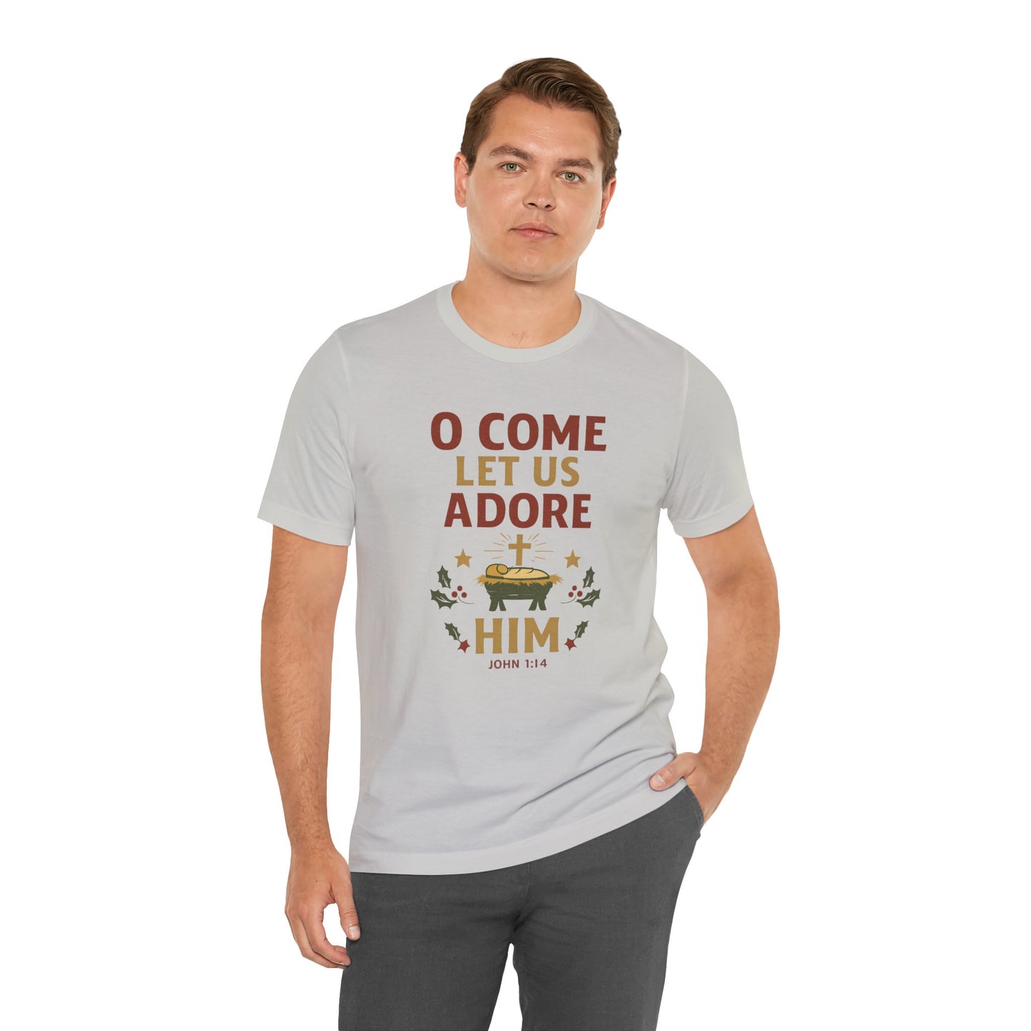 O Come Let Us Adore Him Christmas T-Shirt