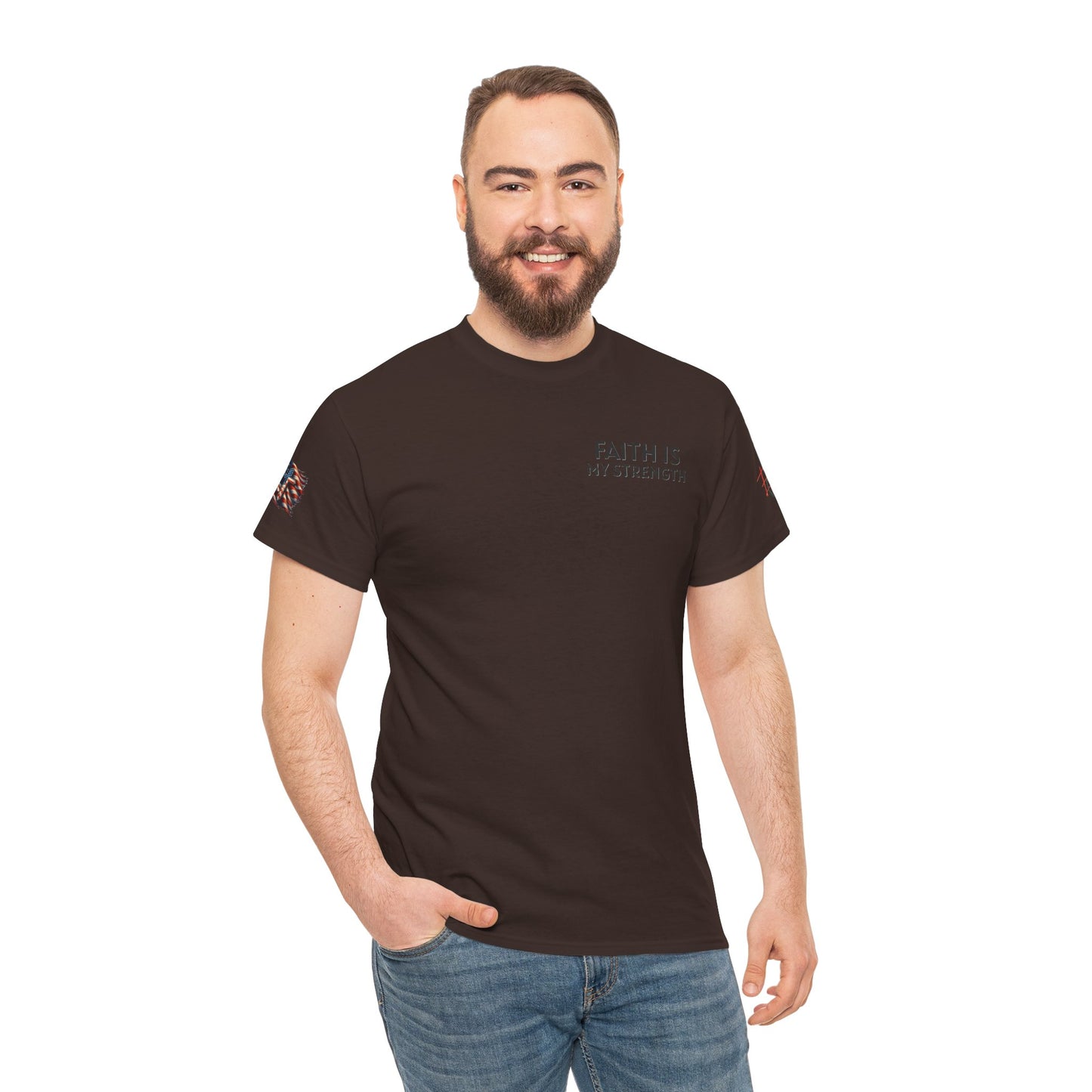 Christian Tee - Philippians 4:13 'Faith Is My Strength' (Copy)