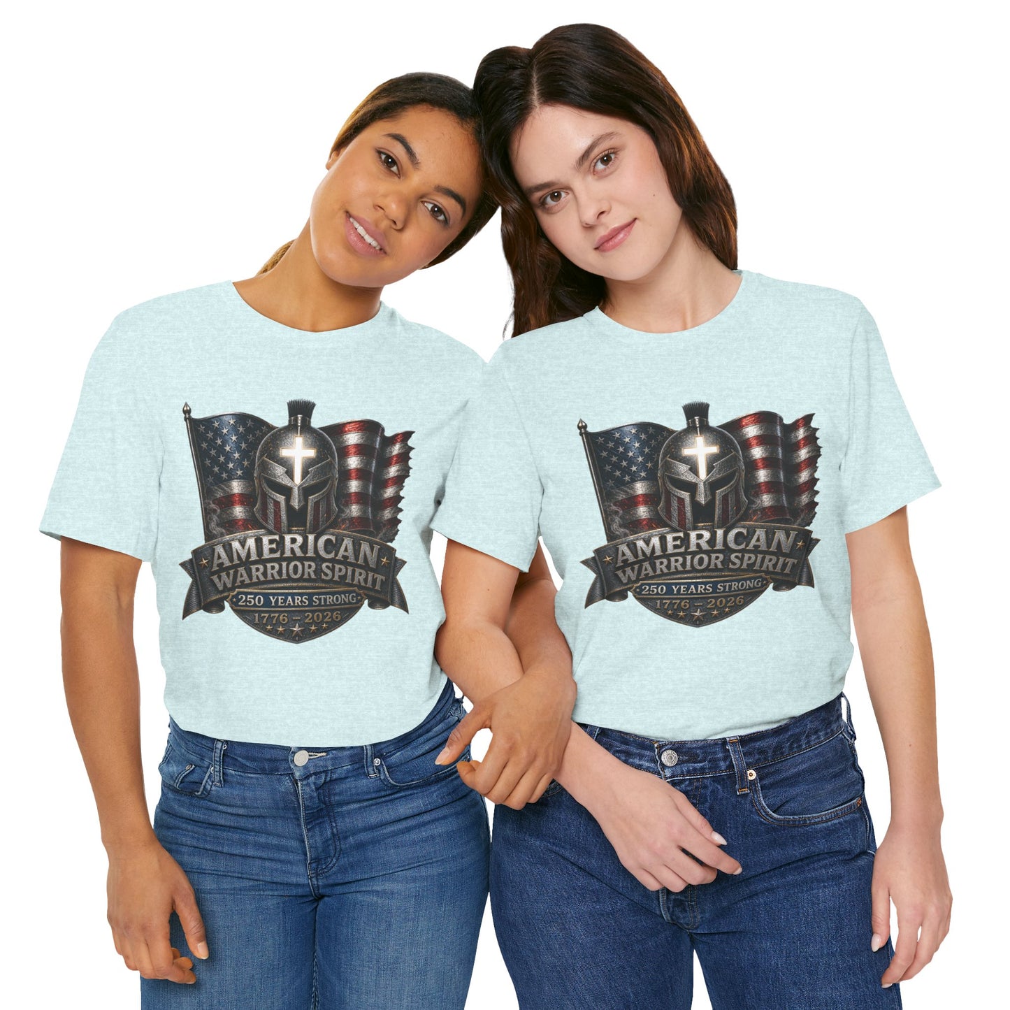 American Warrior Spirit T-Shirt – Patriotic 250 Years Strong Tee (1776–2026)