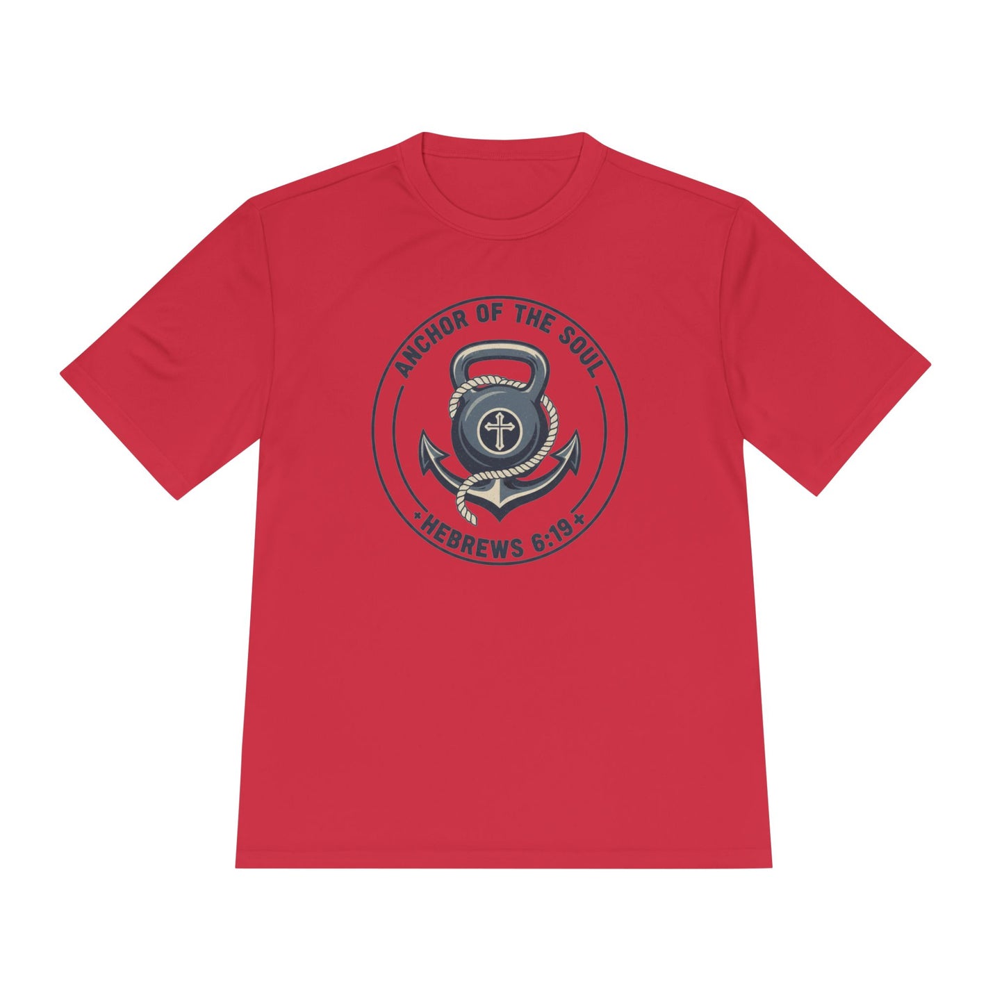 Hebrews 6:19 Anchor of the Soul Moisture-Wicking Workout Tee