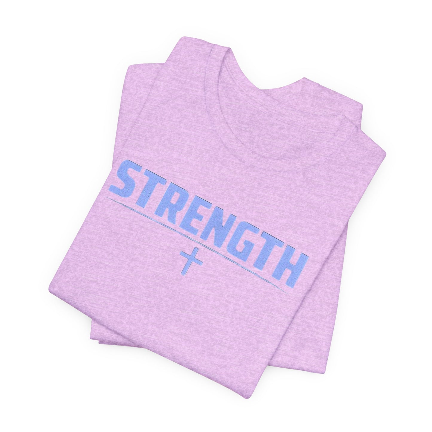 Strength with Cross Tee — Minimal Motivational Fitness Shirt